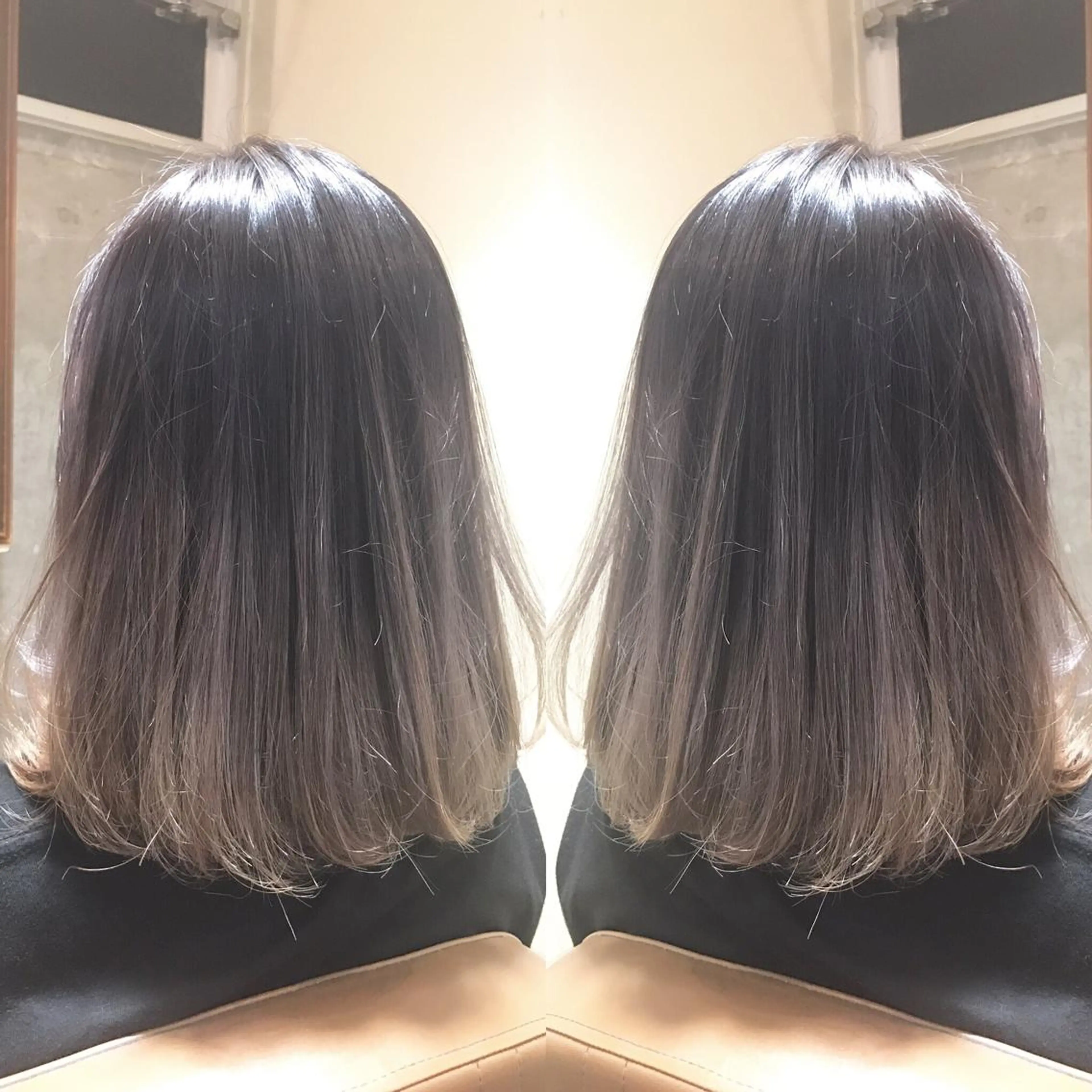 ミディアム カラー パーマ ヘアアレンジ メンズ キッズ ネイル マツエク・マツパ ダブルカラー グラデーションカラー グレージュ グラデーション サロンドミルク 原宿のヘアスタイル