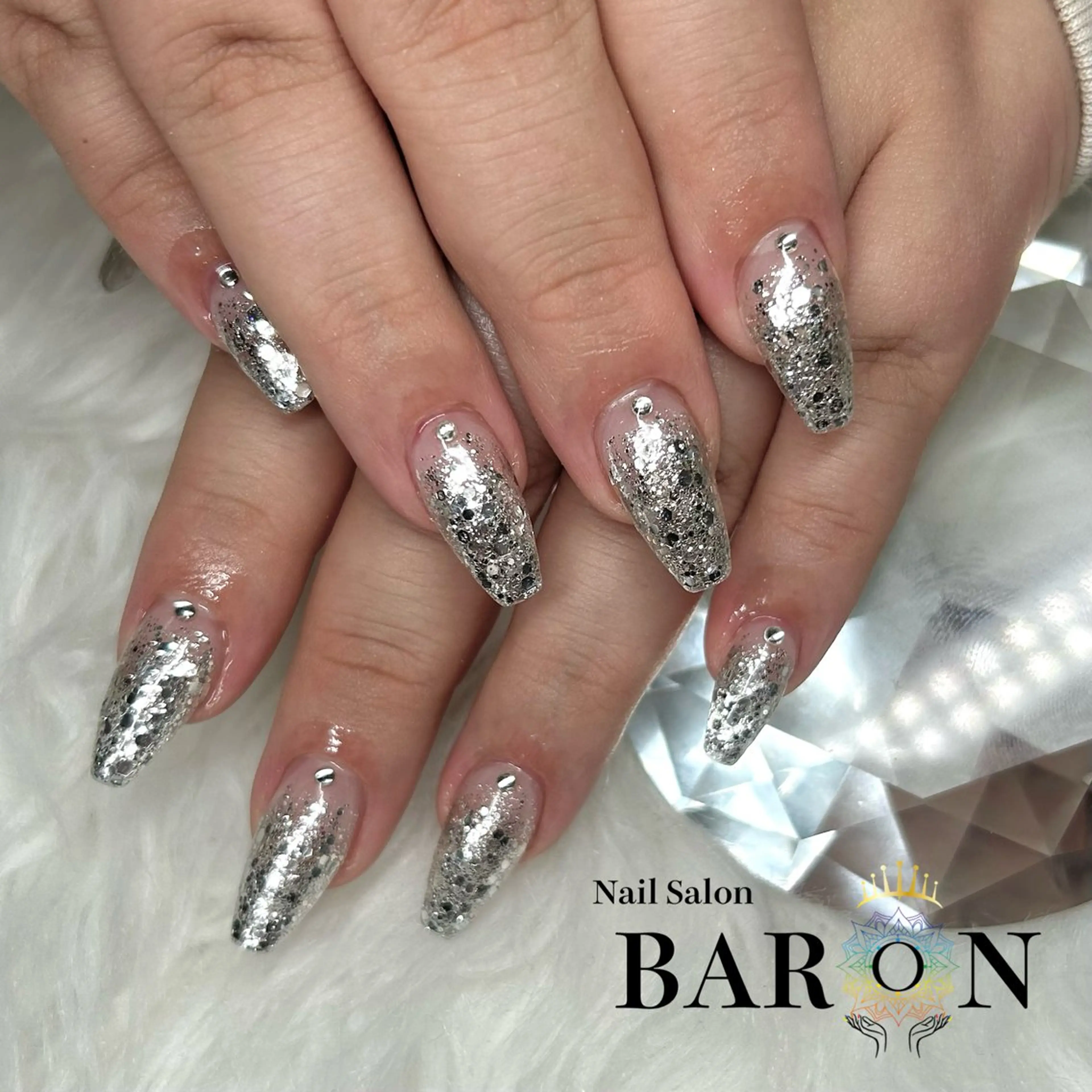 ネイル ラメ(グリッター) ハンドネイル ♛︎BARON♛︎ SUMIRE.のネイルデザイン