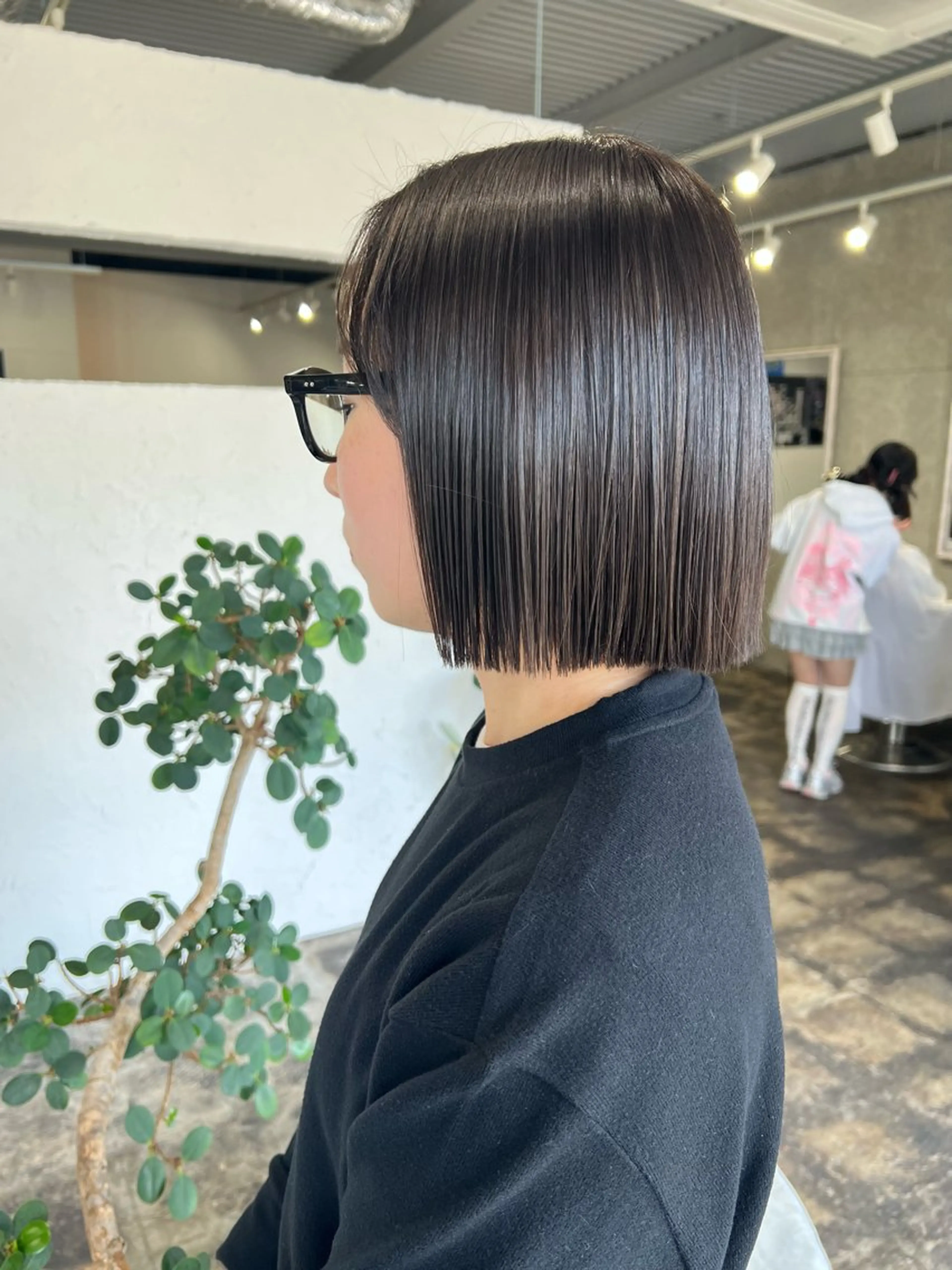 ショート 切りっぱなしボブ ボブ eim AYUKAのヘアスタイル