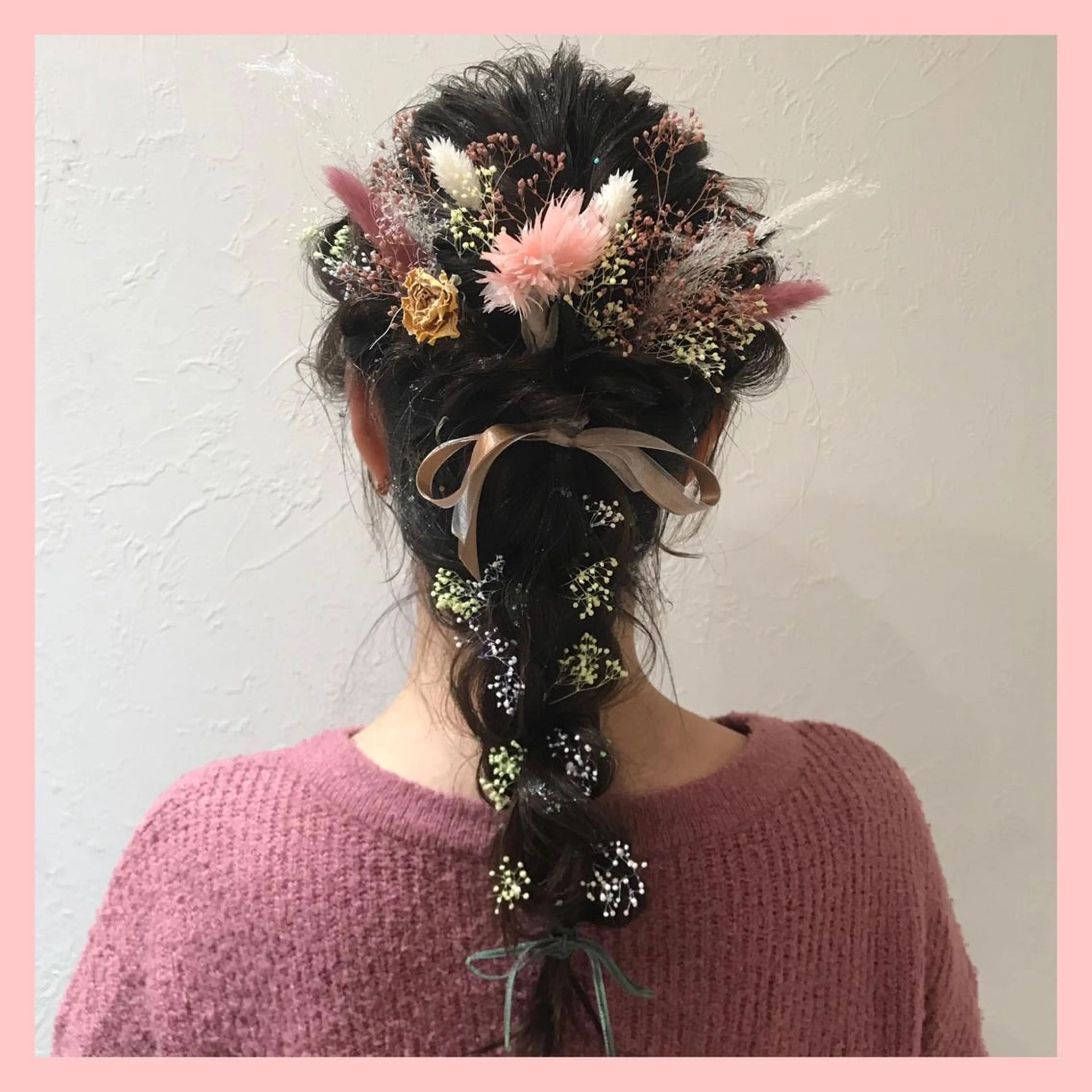 ヘアアレンジ ブリーチなしカラー ダブルカラーエクステのヘアスタイル