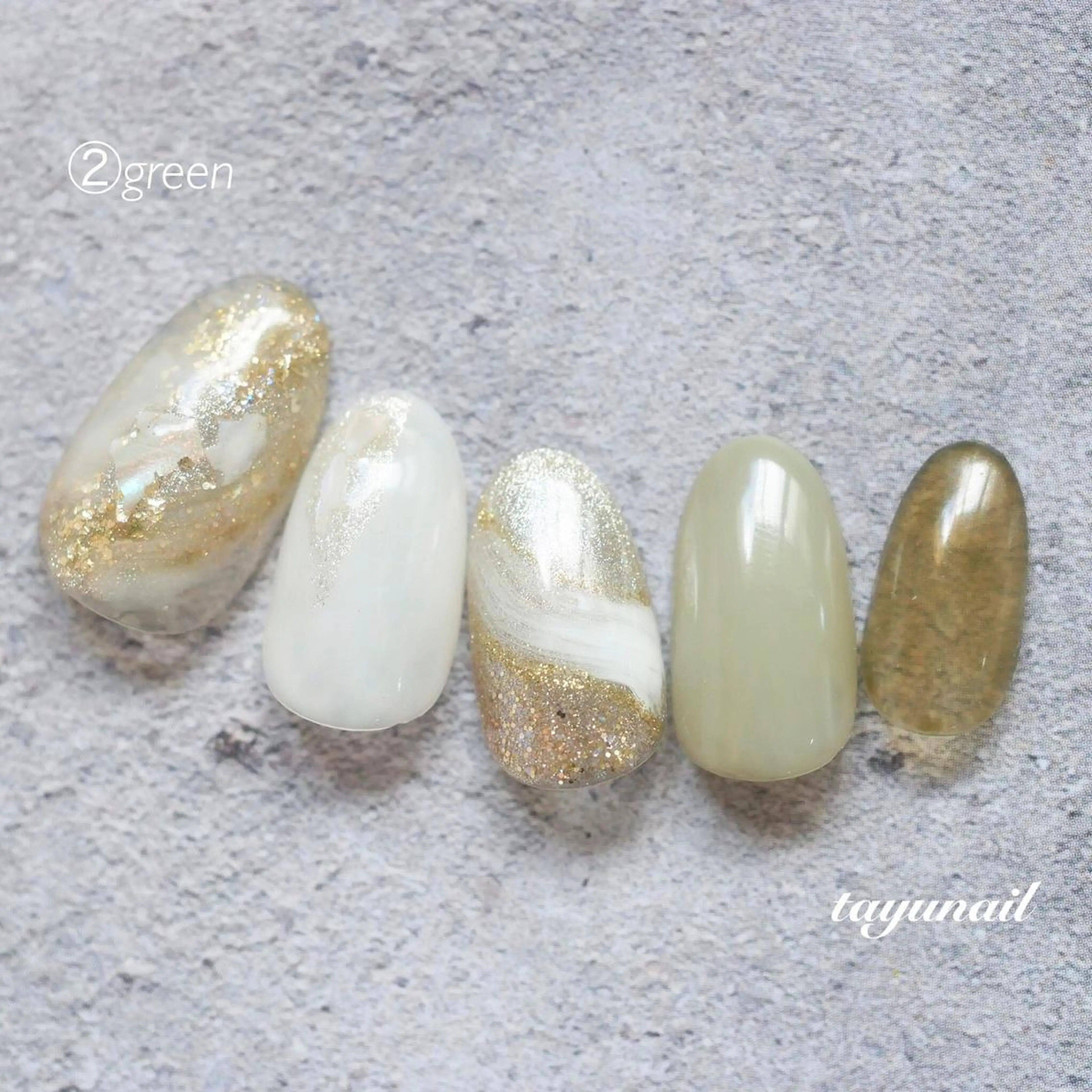 ネイル アートネイル ブルー ジェルネイル グリーン ワンカラーネイル ネイルサロン・ネイルスクール　たゆnail所属・ネイルサロン 【たゆnail】のネイルデザイン