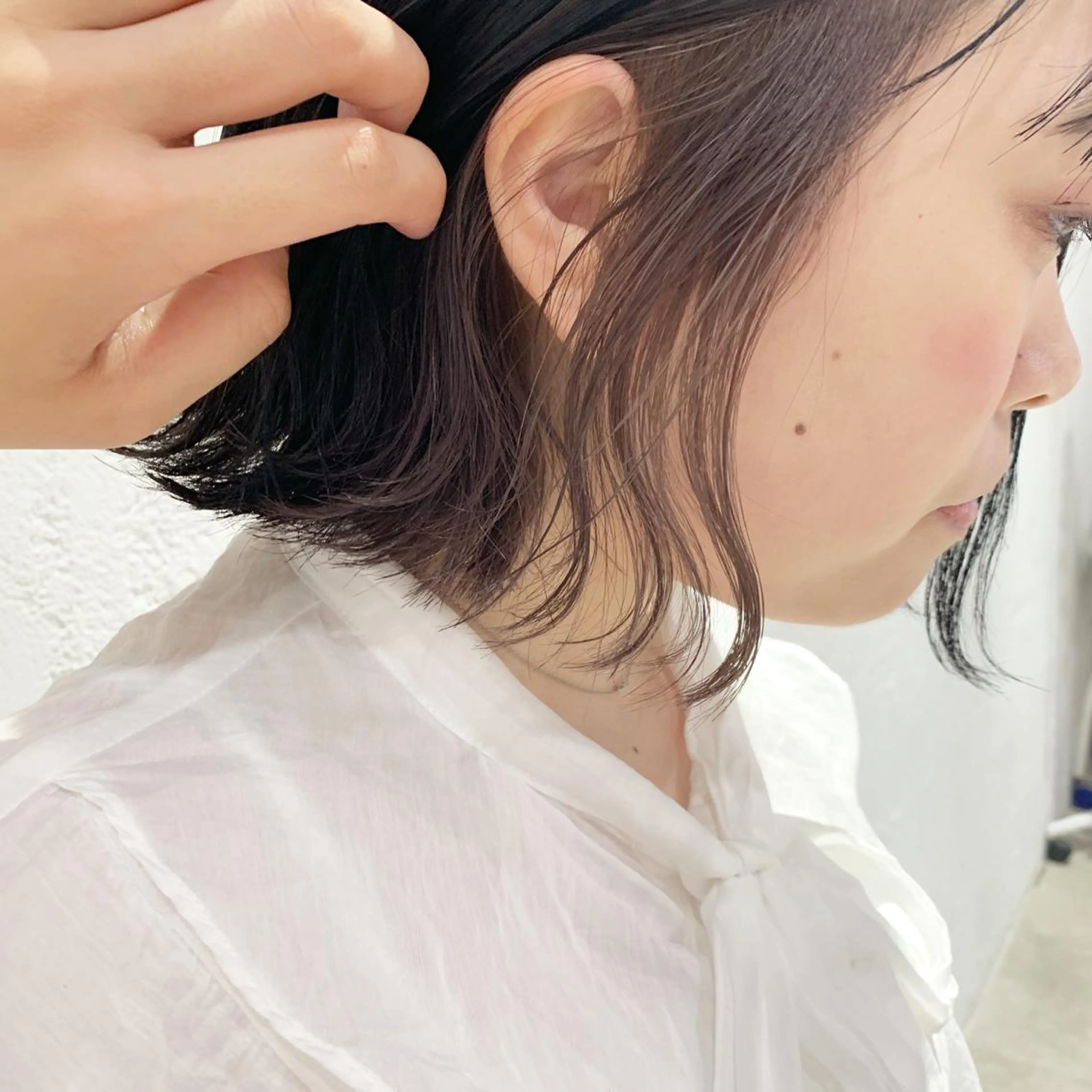 ミディアム カラー ヘアアレンジ 🫧透明感カラー/ ボブ/小笠原汐海🪽のヘアスタイル