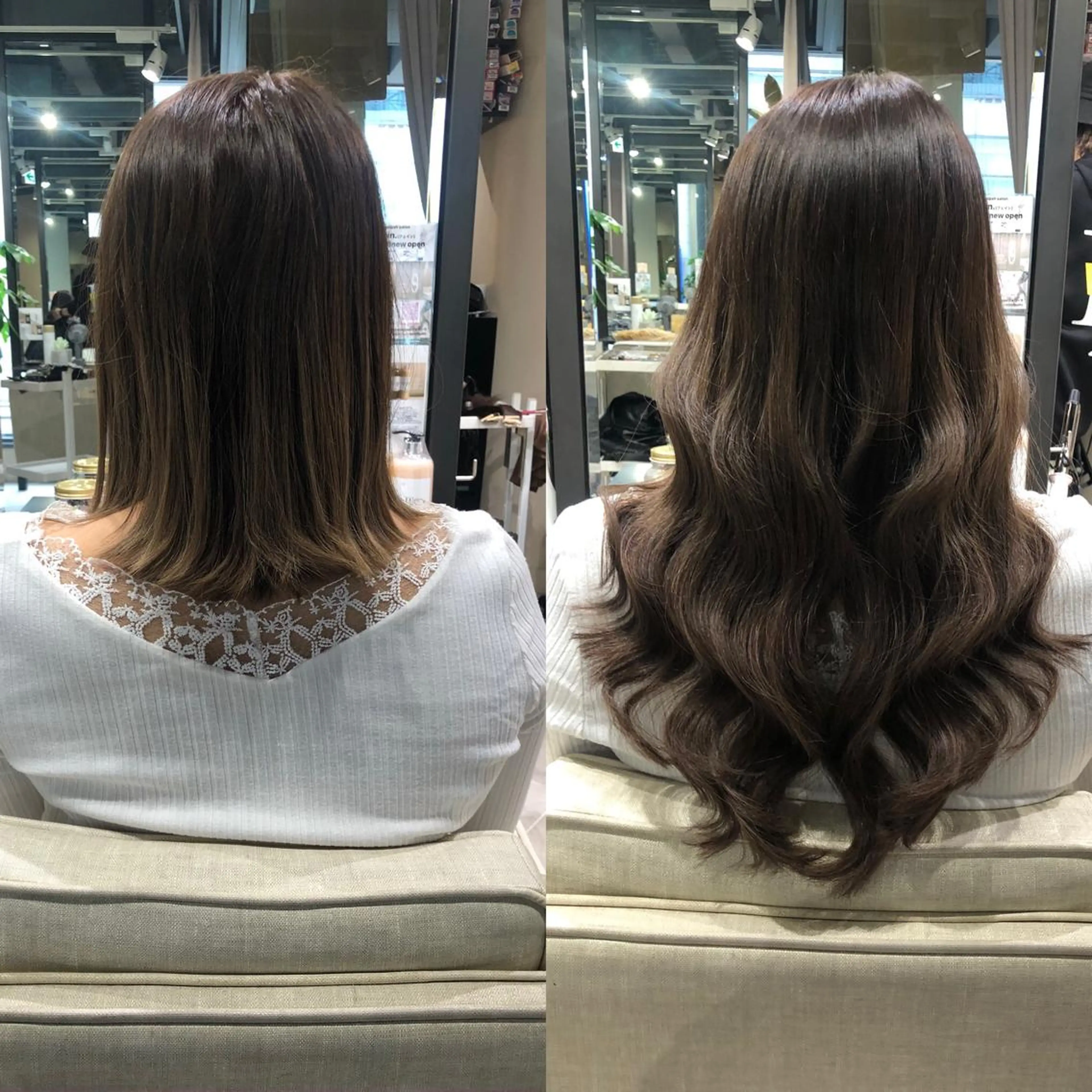 ロング カラー シールエクステ グレージュ エクステ 🦋美髪／エクステ 🦋アベイクミのヘアスタイル