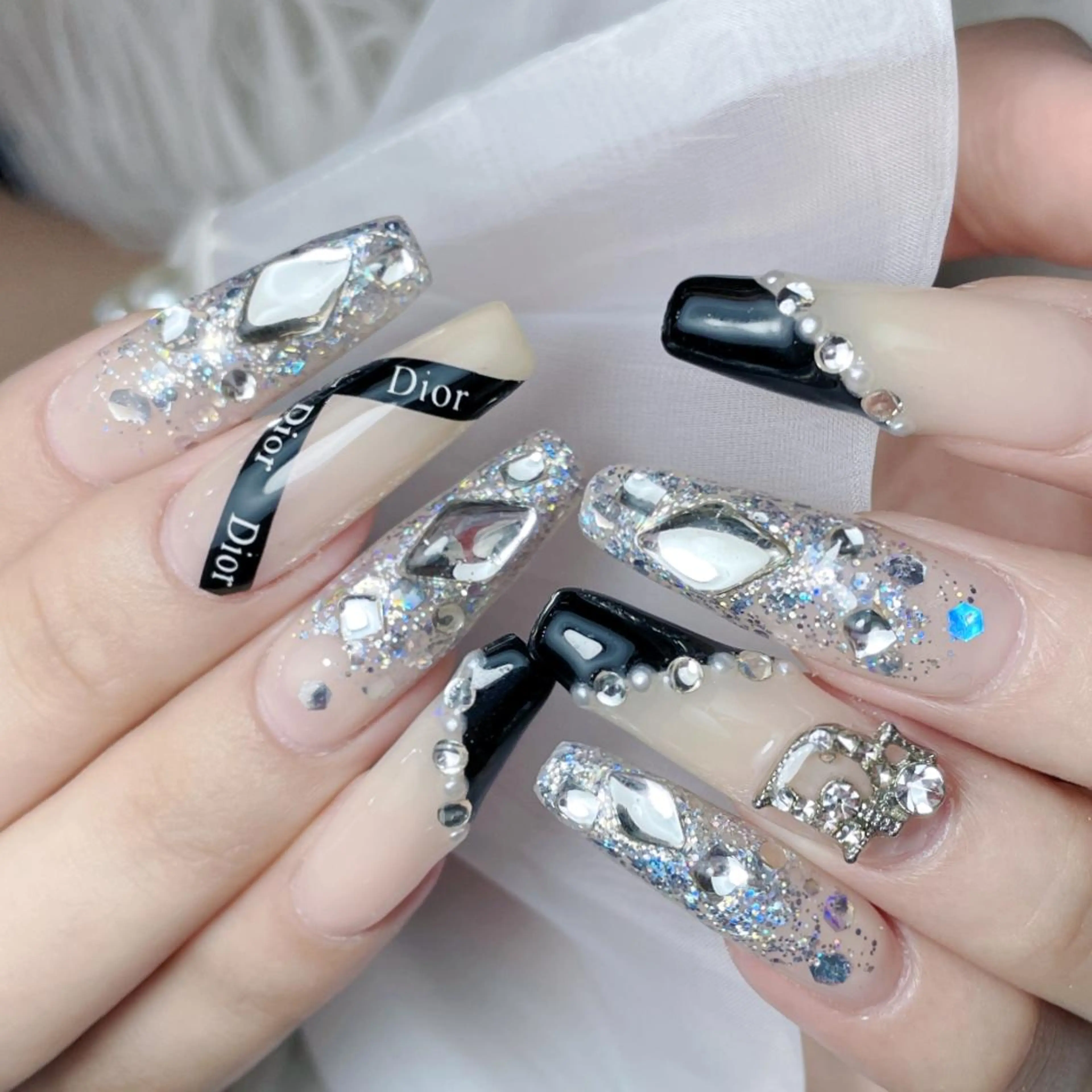 ネイル ハート 韓国ネイル 夏ネイル ワンホンネイル Melody Nail所属・Melody 3D/スカルプ専門店のネイルデザイン