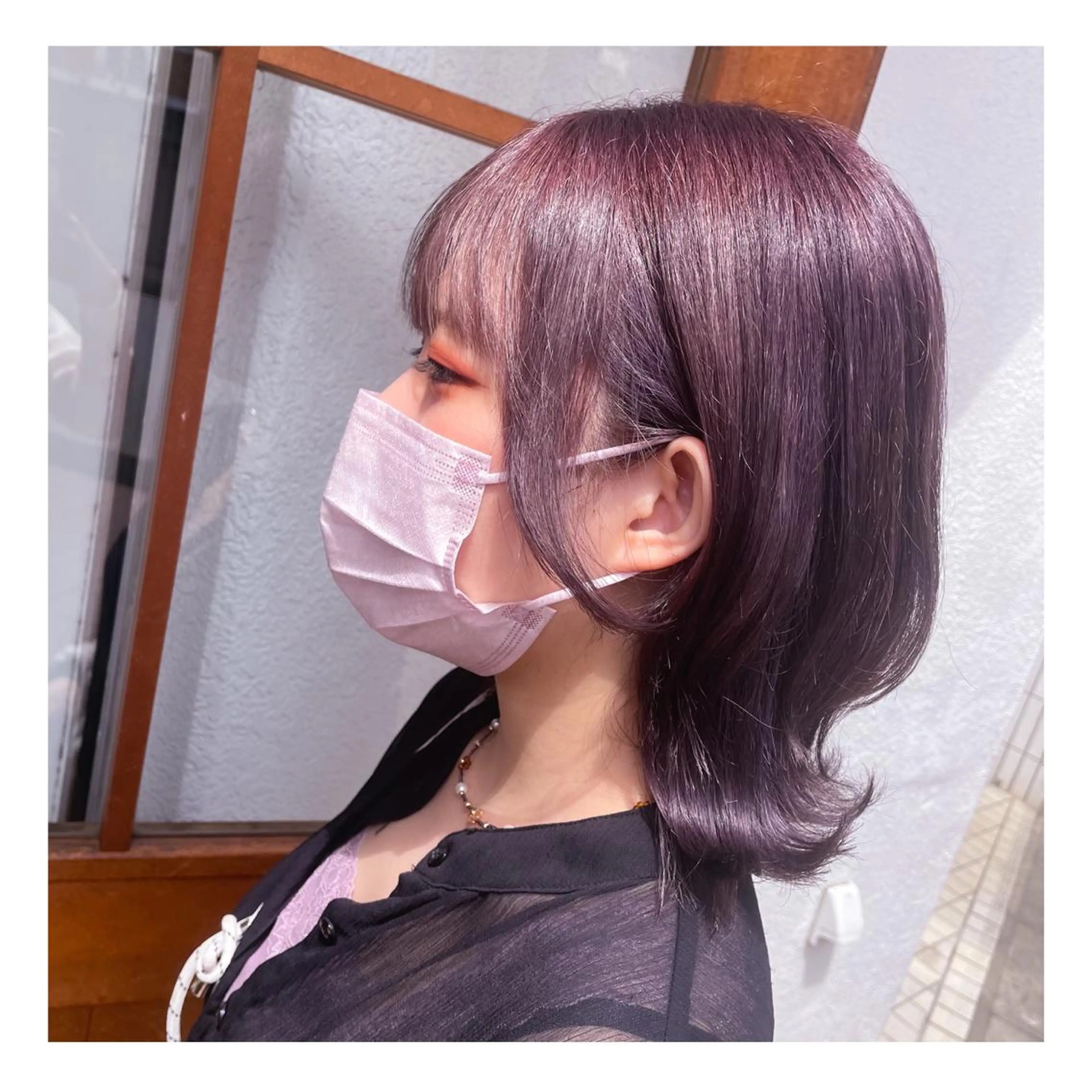 ミディアム カラー アッシュ ブリーチ ラベンダーカラー ラベンダーアッシュ トリートメント ヘアカラー トリートメント ❁⃘ ち だ り さ ❁⃘のヘアスタイル