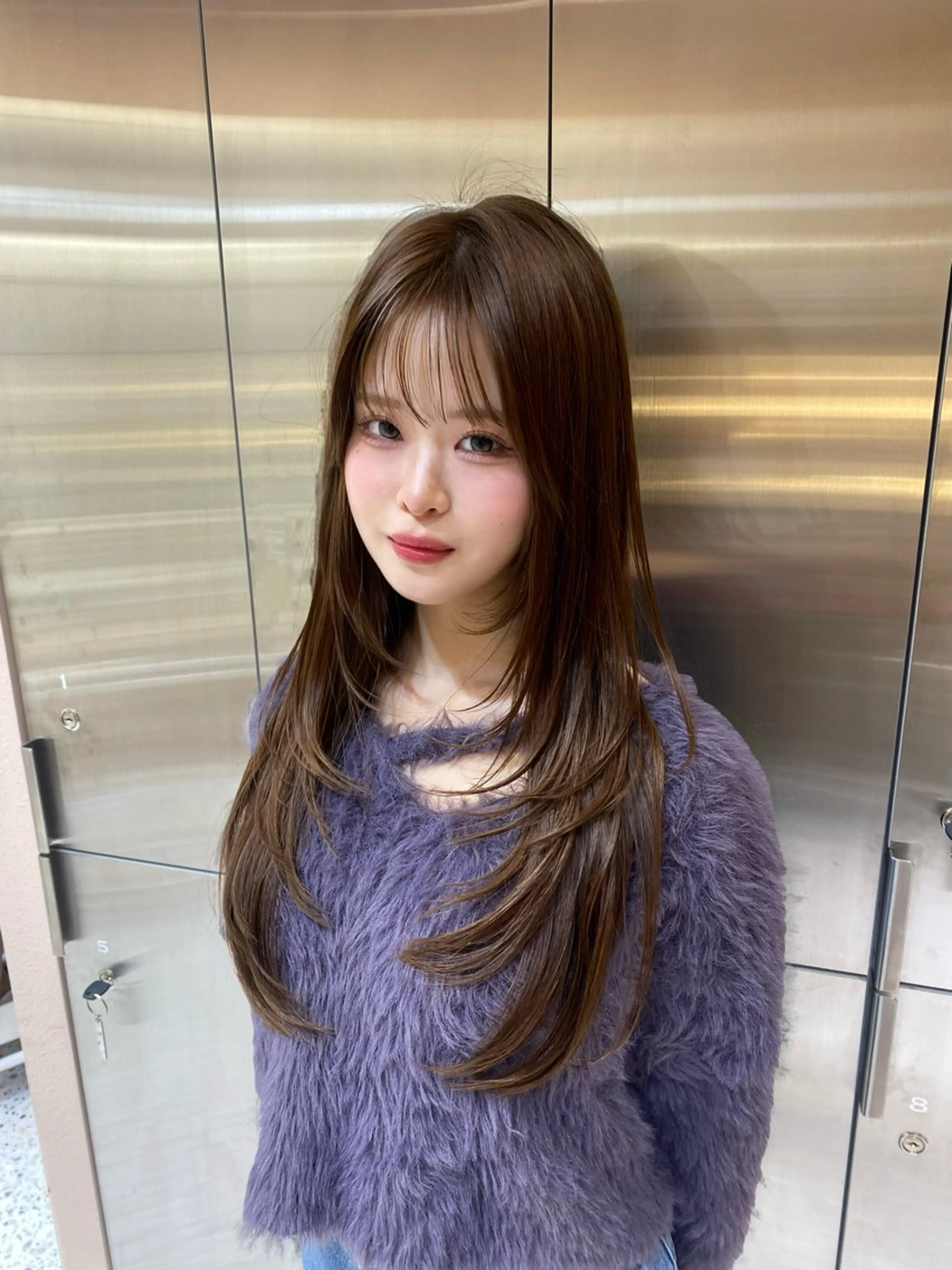 ロング カラー レイヤーカット ⟡韓国ボブ/艶カラー /韓国🌙Yuukaのヘアスタイル