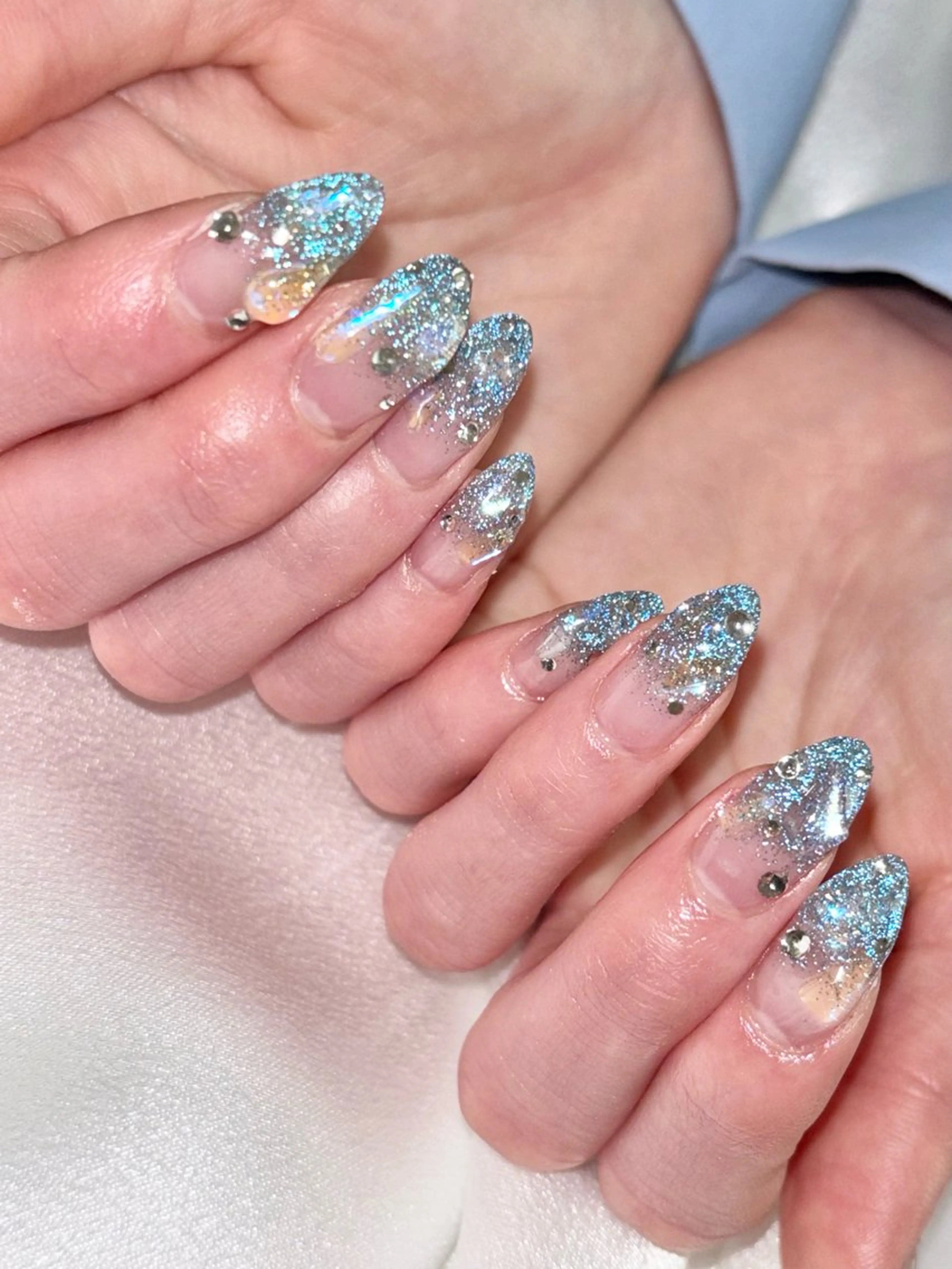 ネイル フラッシュネイル グラデーション clear yayoiのネイルデザイン