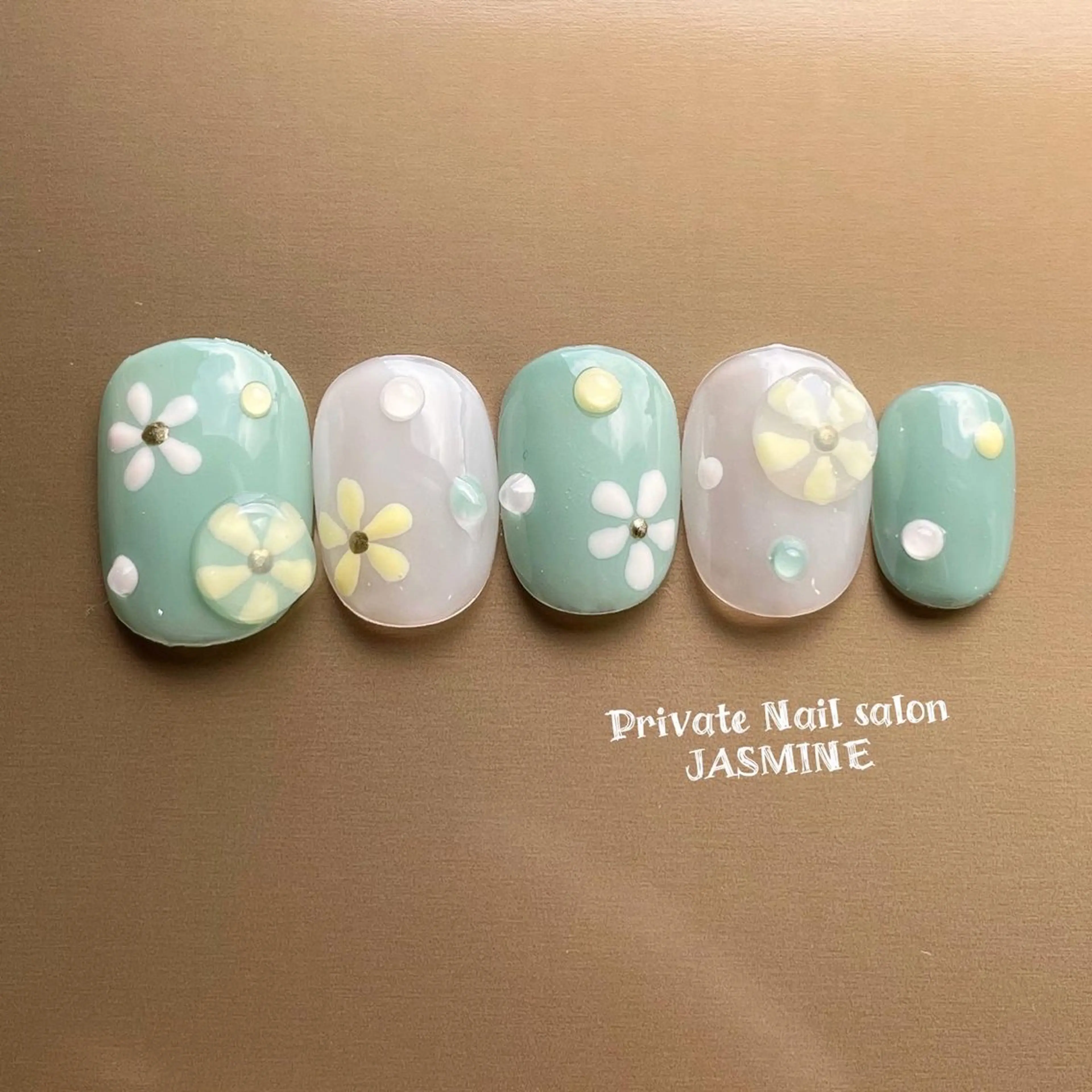 ネイル フラワーネイル ハンドネイル Nail salon JASMINEのネイルデザイン