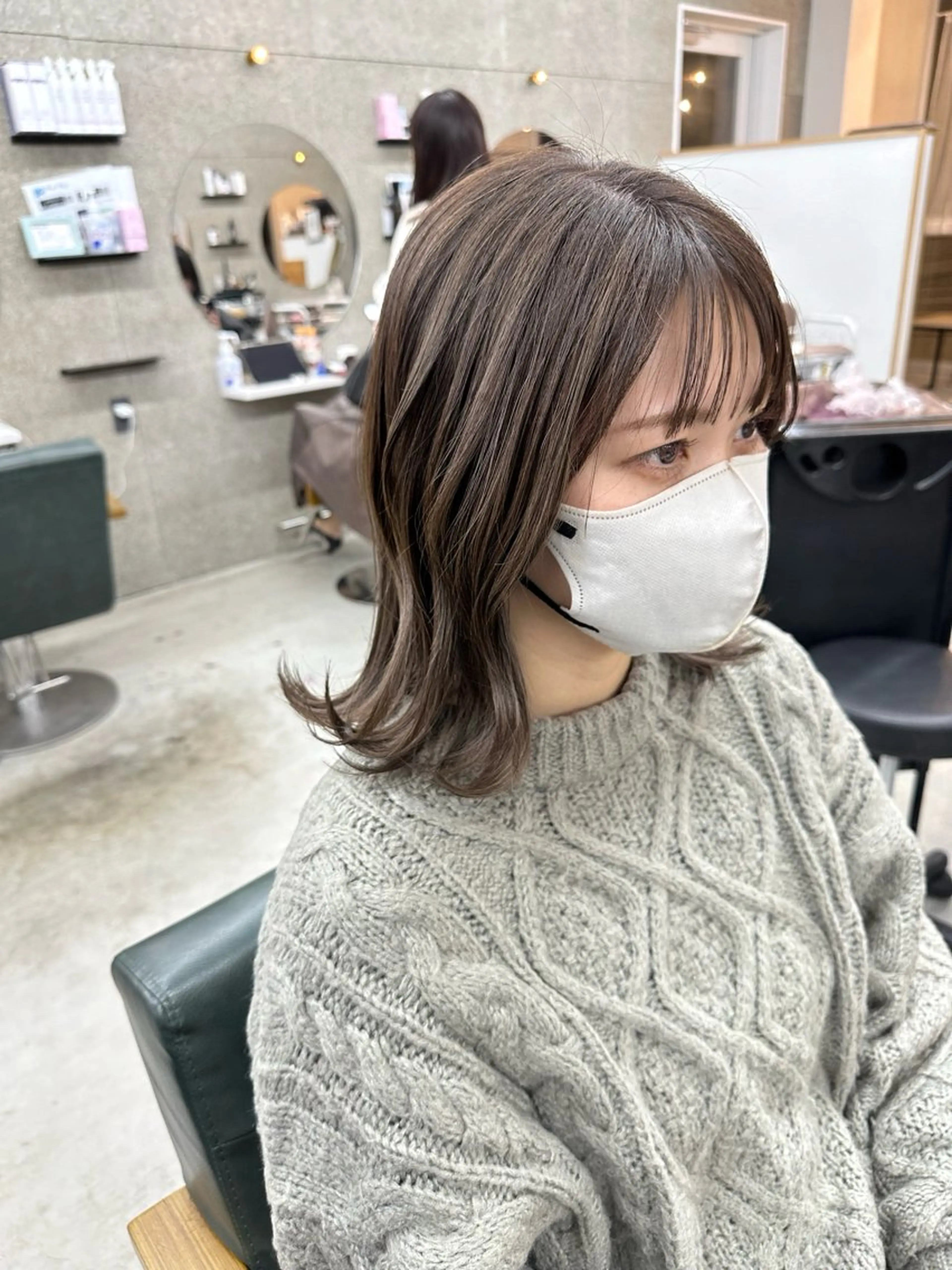 ミディアム カラー カット ヘアカラー トリートメント 八谷 将平のヘアスタイル
