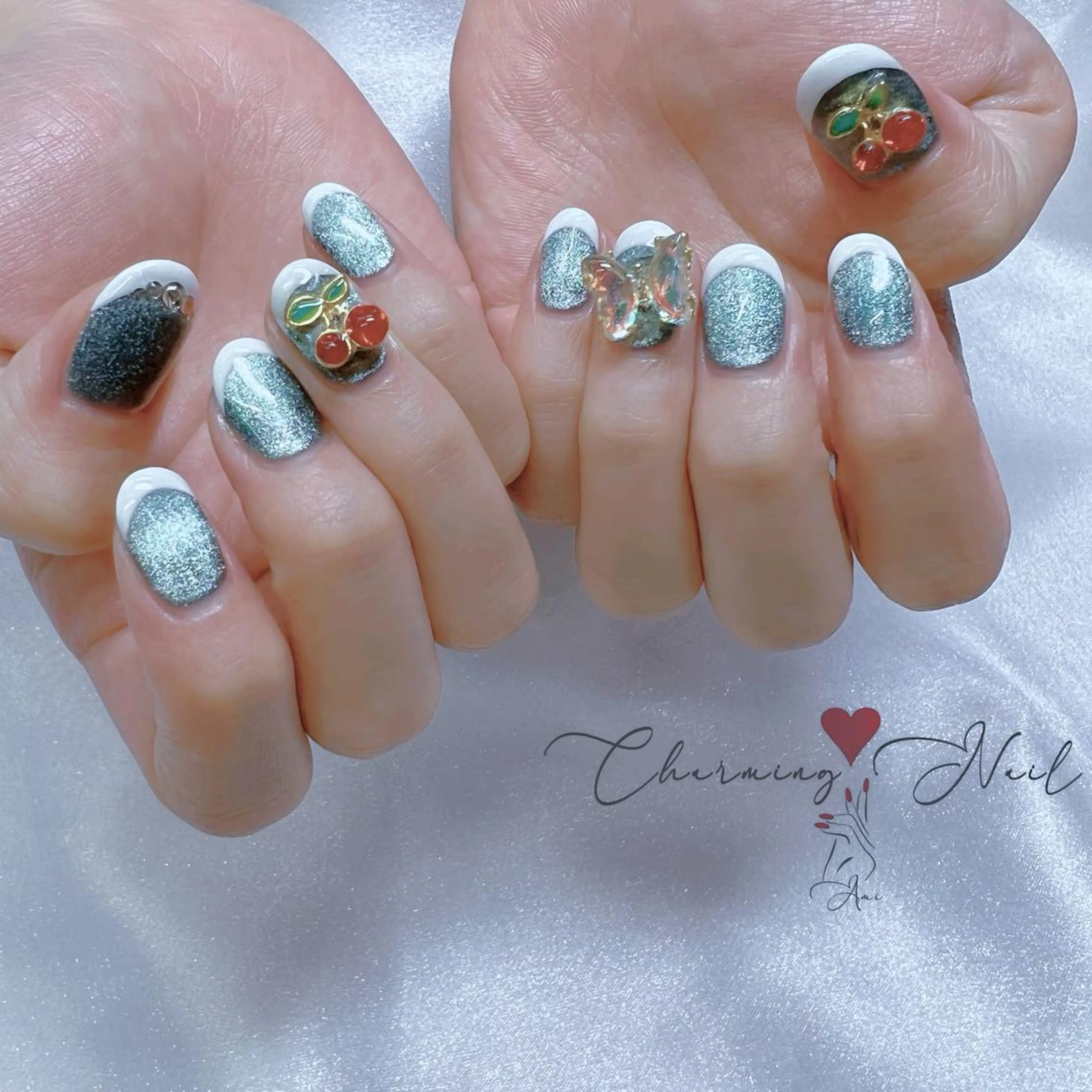 ネイル アートネイル フレンチネイル ジェルネイル キラキラネイル Charming❤️Nail所属・Nailist Amiのその他イメージ