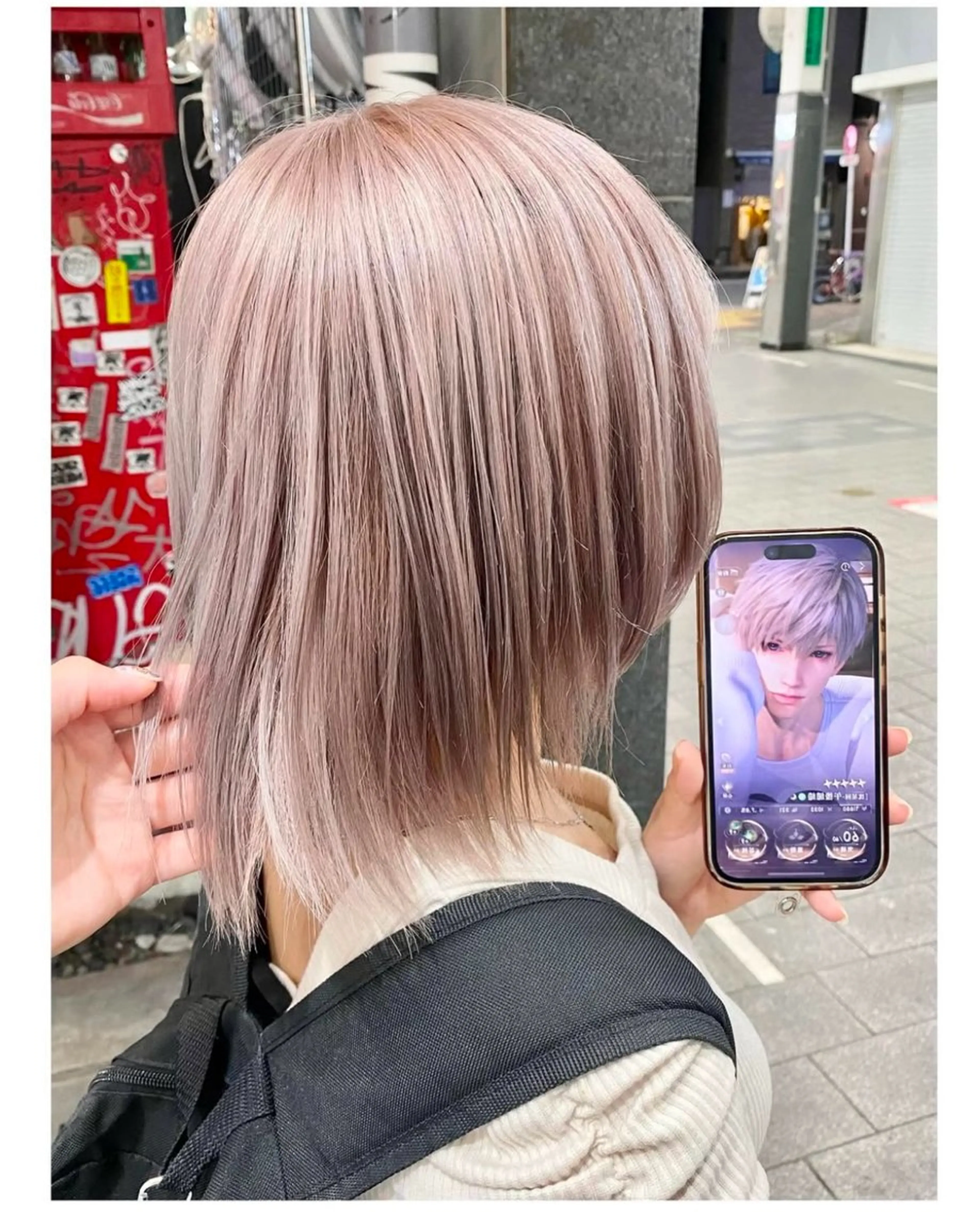 ショート カラー ベージュカラー ホワイトベージュ ヘアカラー GARU-ガル-所属・TSUNO🦖 派手髪/オタク美容師のヘアスタイル