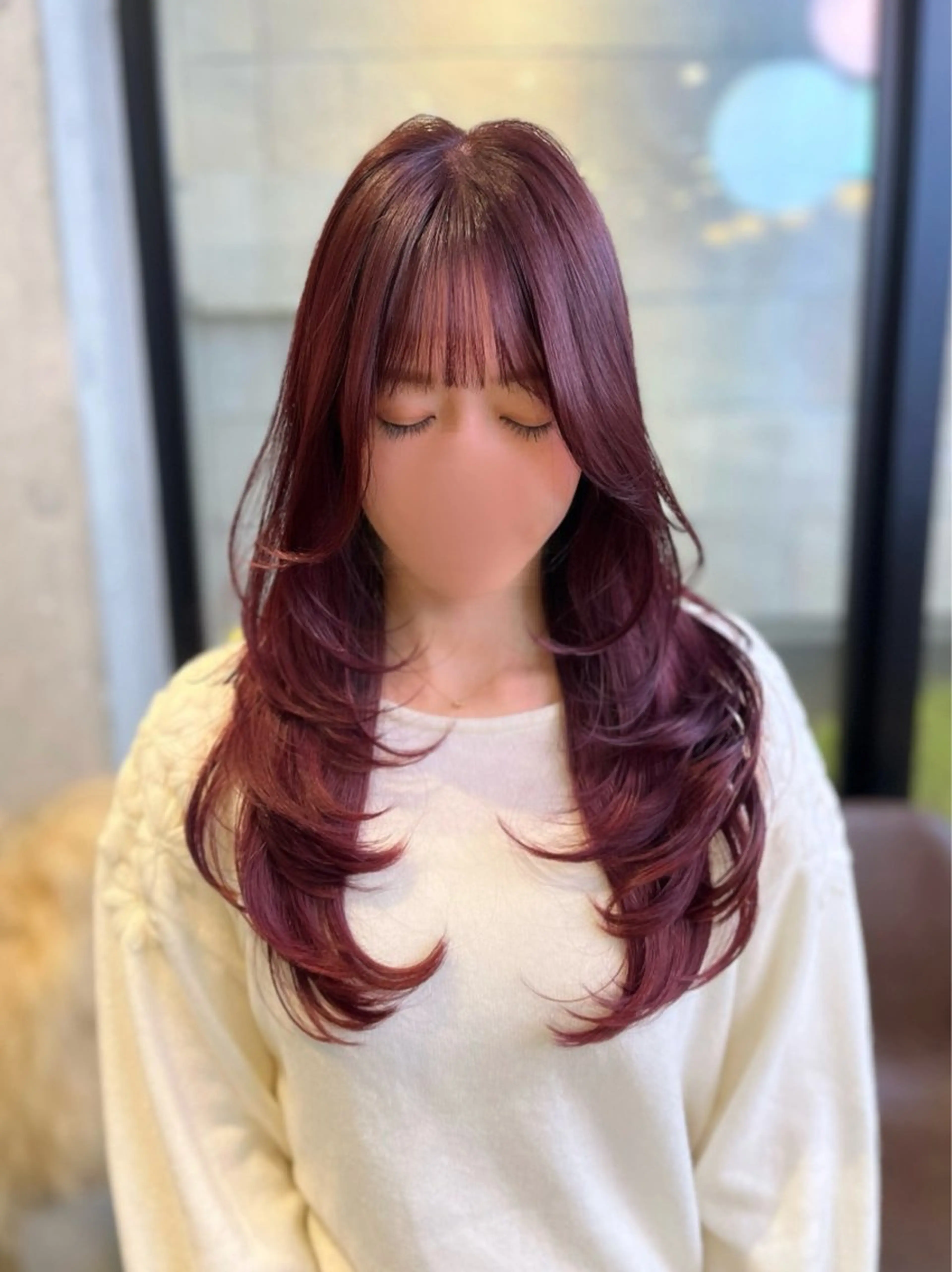 ロング カラー レイヤーカット カット ヘアカラー lolonois池田 /レイヤー/郷田遥のヘアスタイル