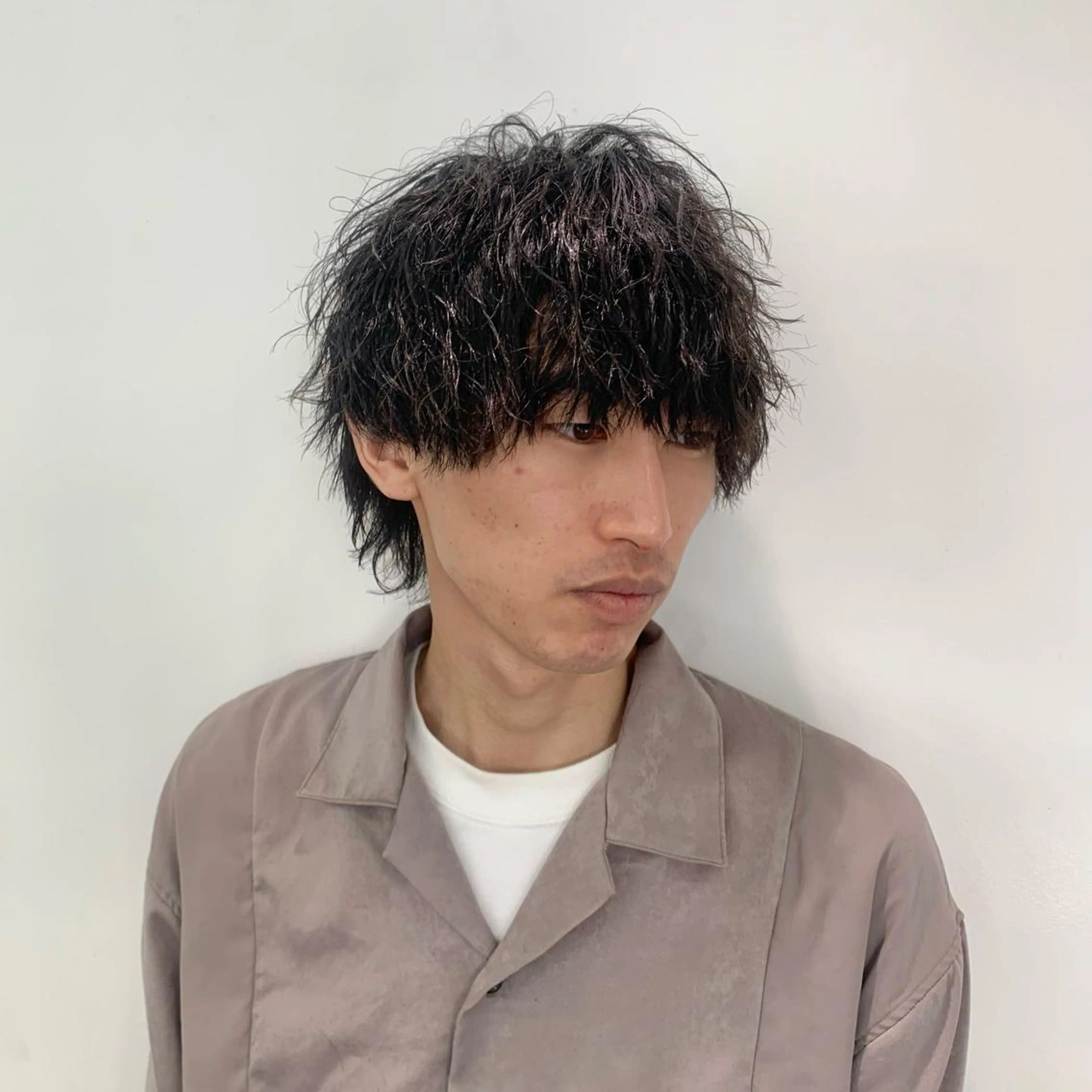 ショート パーマ メンズ マッシュ ショートヘア カット パーマ メンズ特化美容師/ 藤戸 椋のヘアスタイル