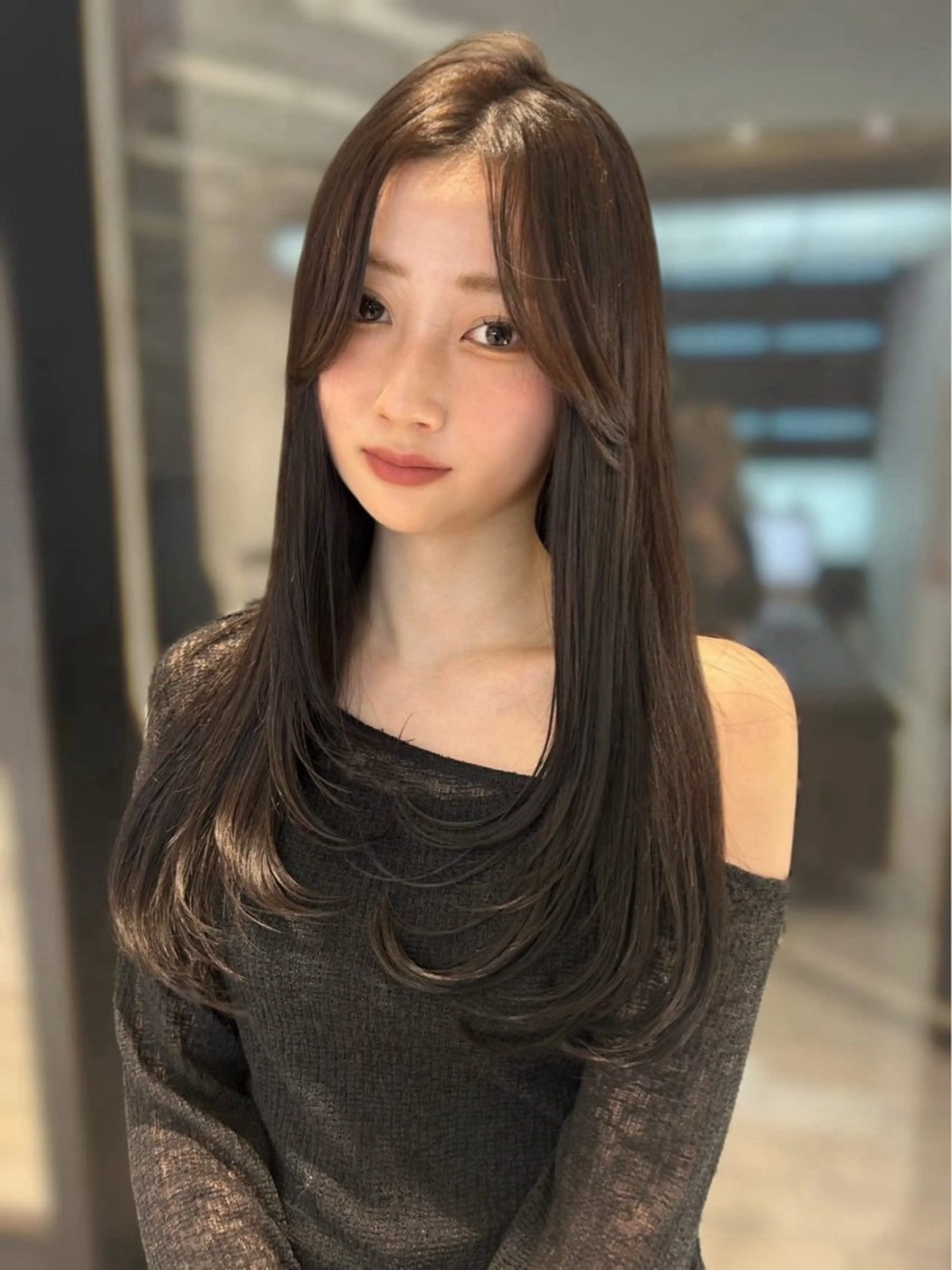 ロング カラー ブラウンカラー ナチュラルブラウン レイヤーカット カット ヘアカラー KEEN吉祥寺所属・Yuuka 韓国× レイヤーカット💖のヘアスタイル