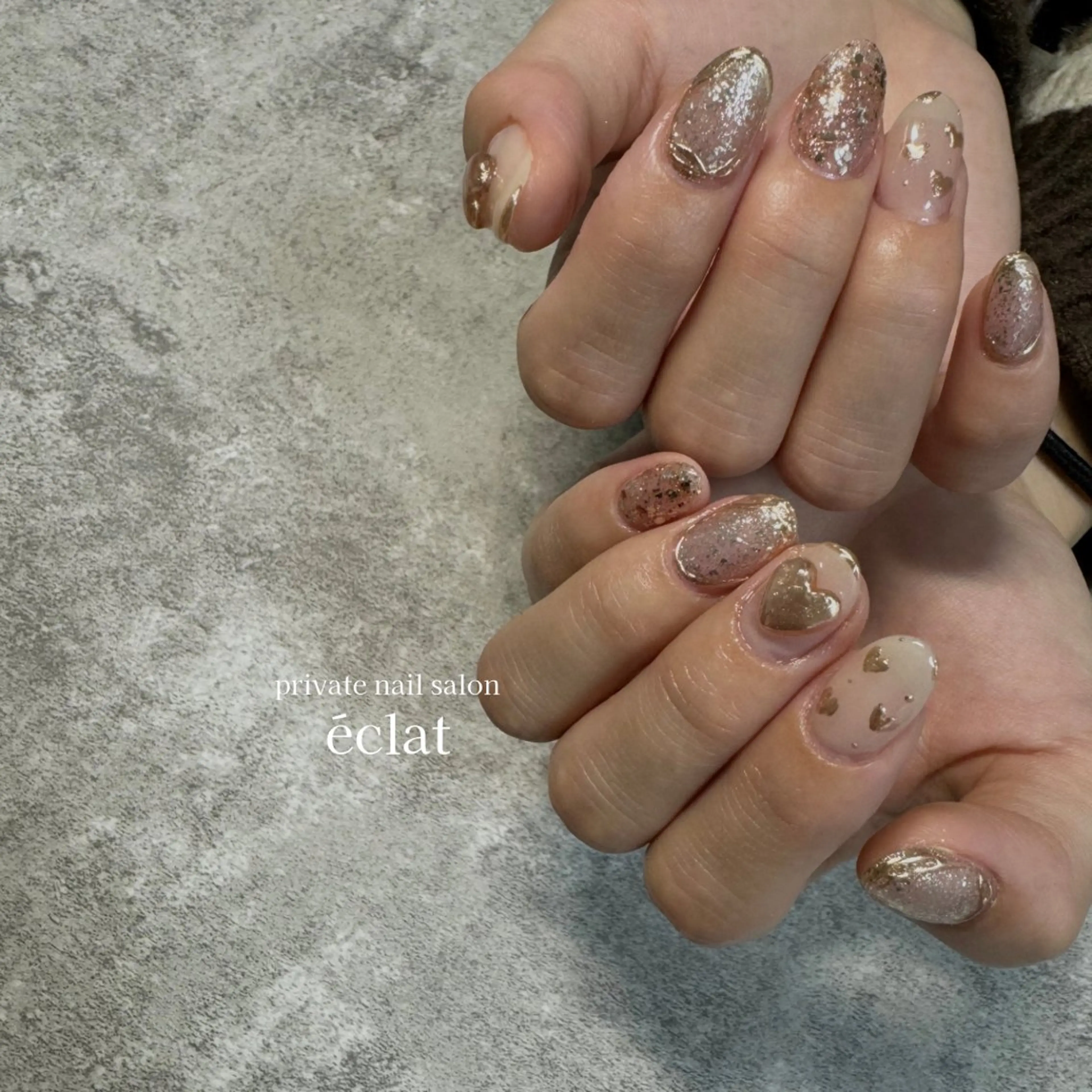 ネイル ハート バレンタイン nailsalon éclatのネイルデザイン