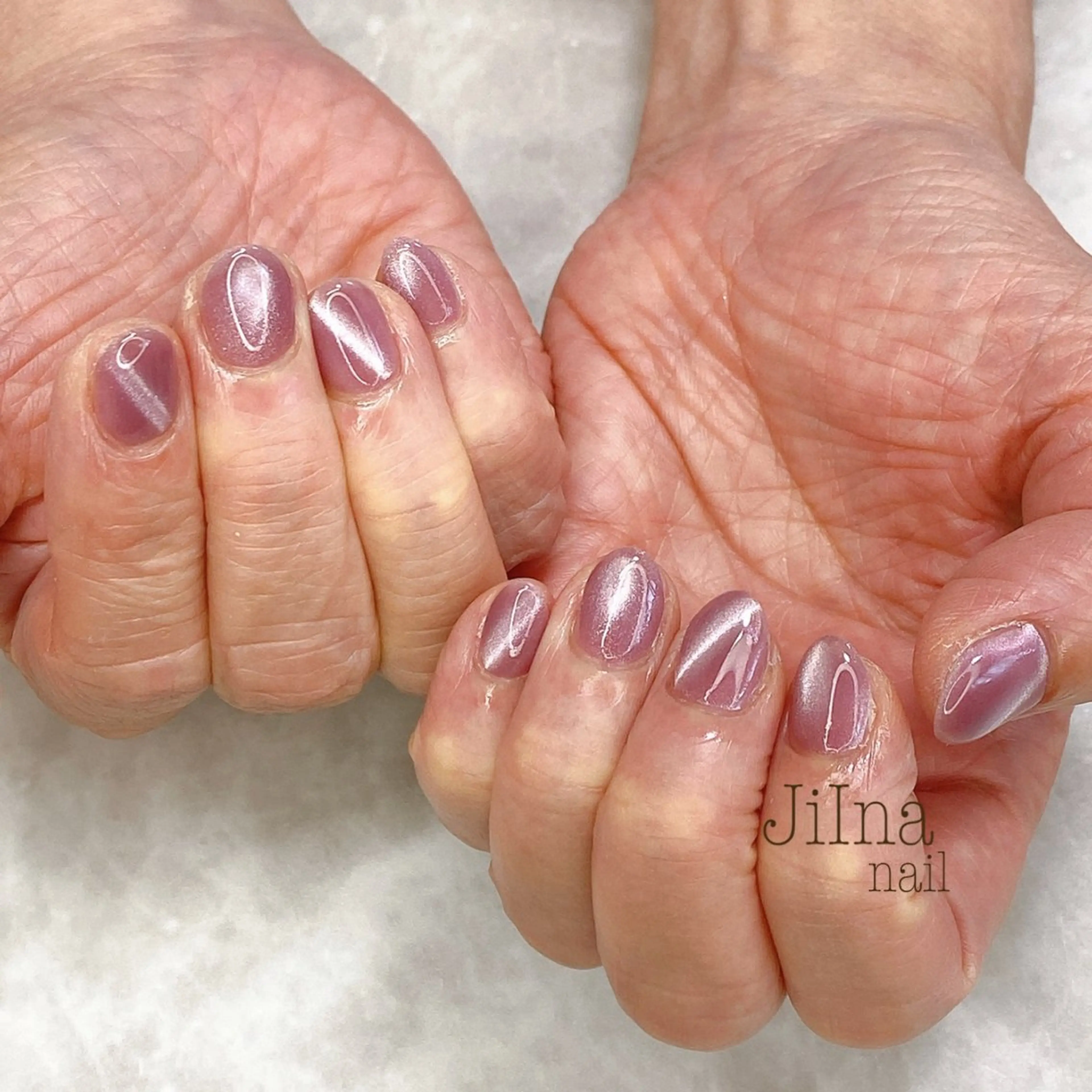 ネイル マグネットネイル マグネットワンカラー ワンカラーネイル JiIna nailのネイルデザイン