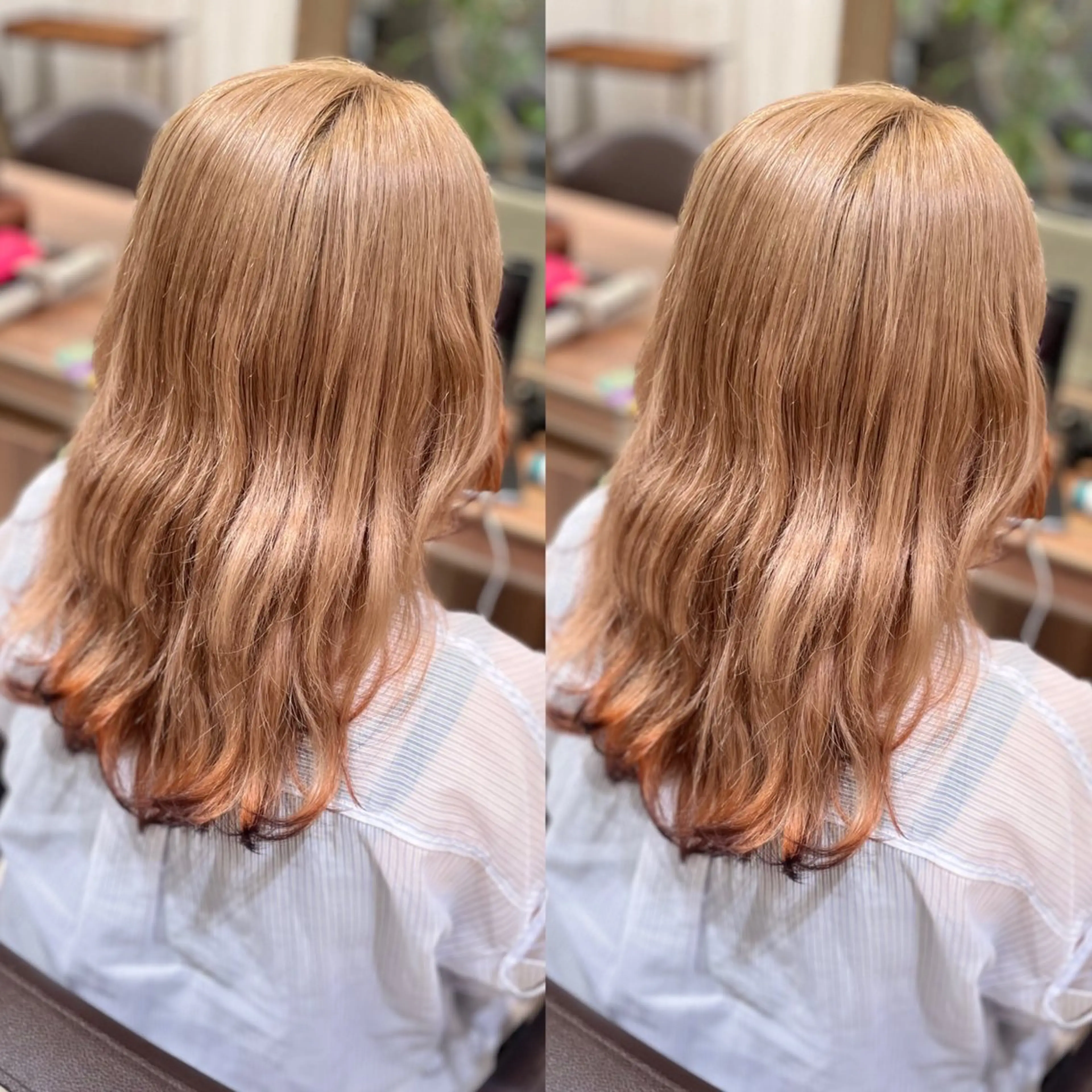 セミロング カラー ショートモデル募集/ 美髪縮毛矯正💎萌のヘアスタイル