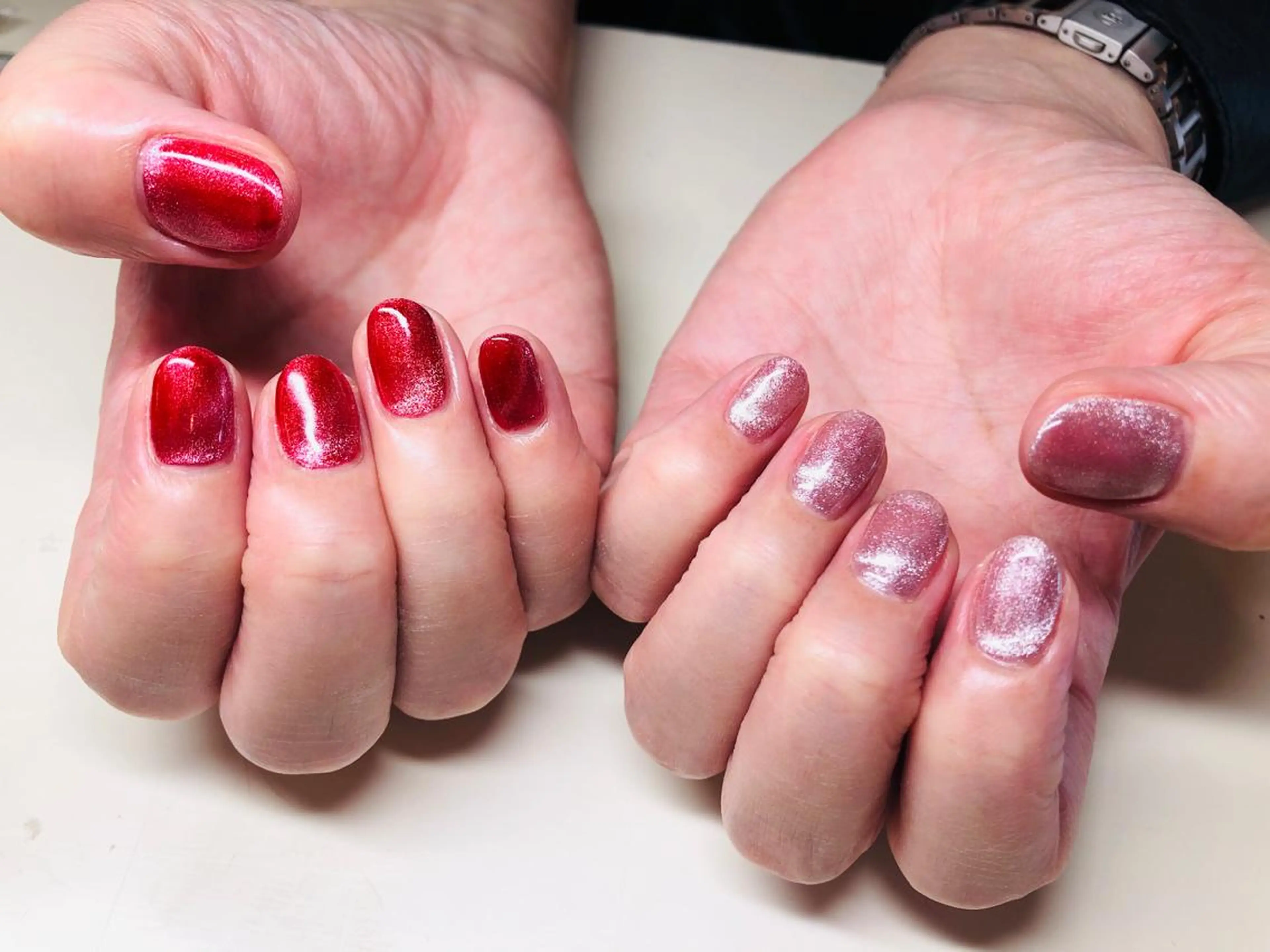 ネイル マグネットネイル いちじゅう あおいのネイルデザイン