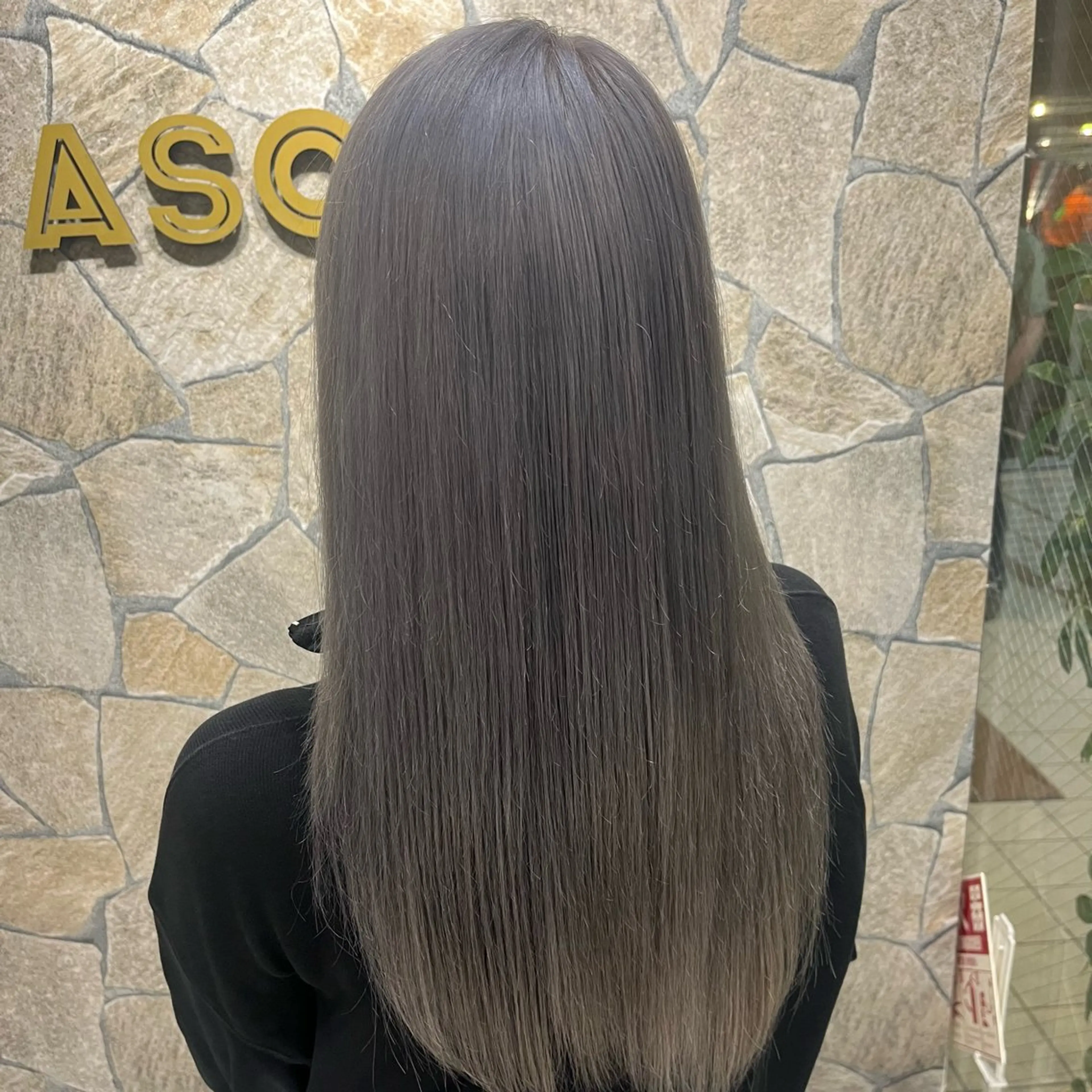 ロング カラー ブリーチ ハイトーンカラー シルバー 💖ブリーチ/暖色 𝐘𝐮𝐢💖のヘアスタイル