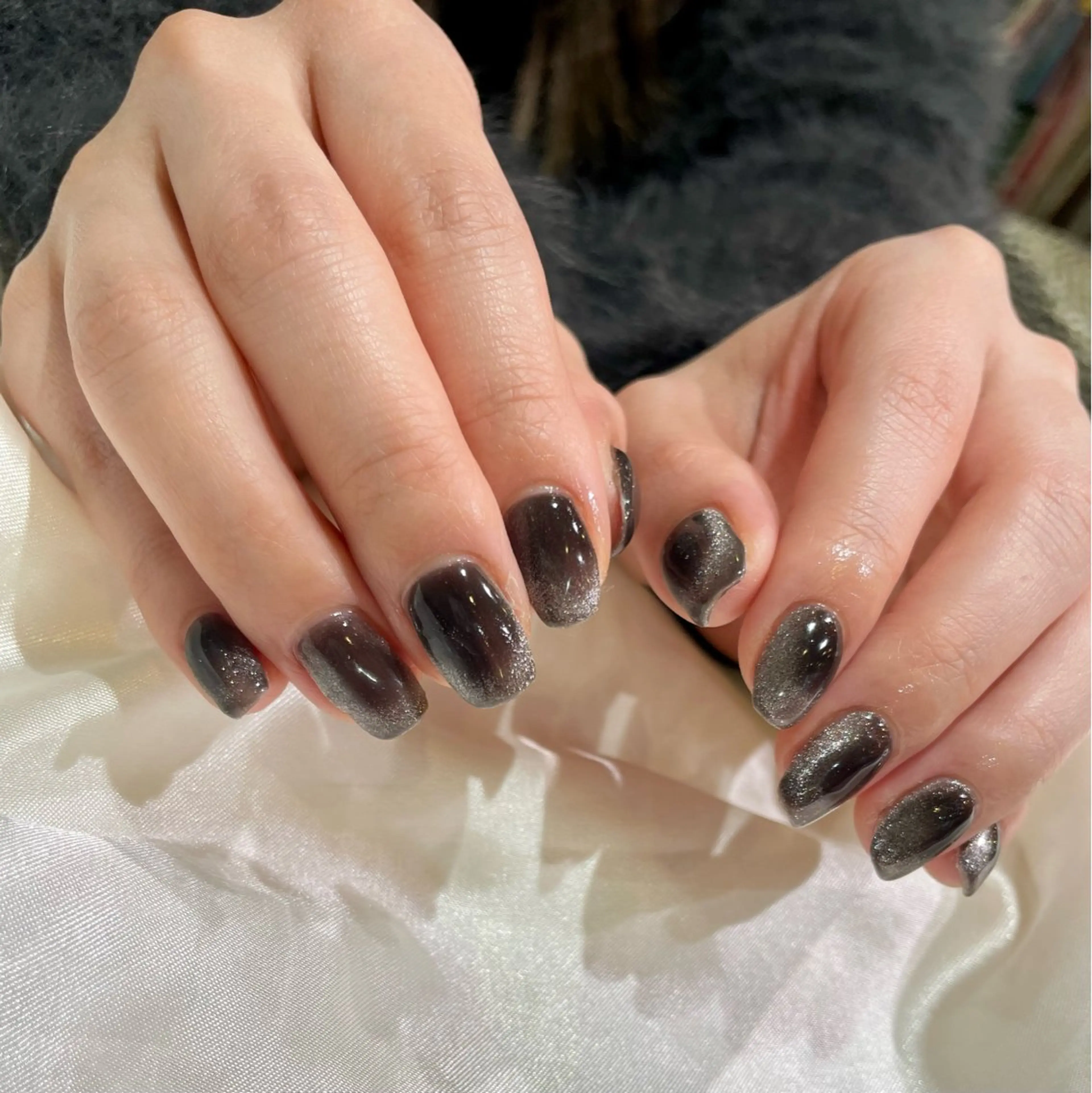 ネイル フレンチネイル マグネットネイル マグネットフレンチ jujur HARUKA🌸のネイルデザイン