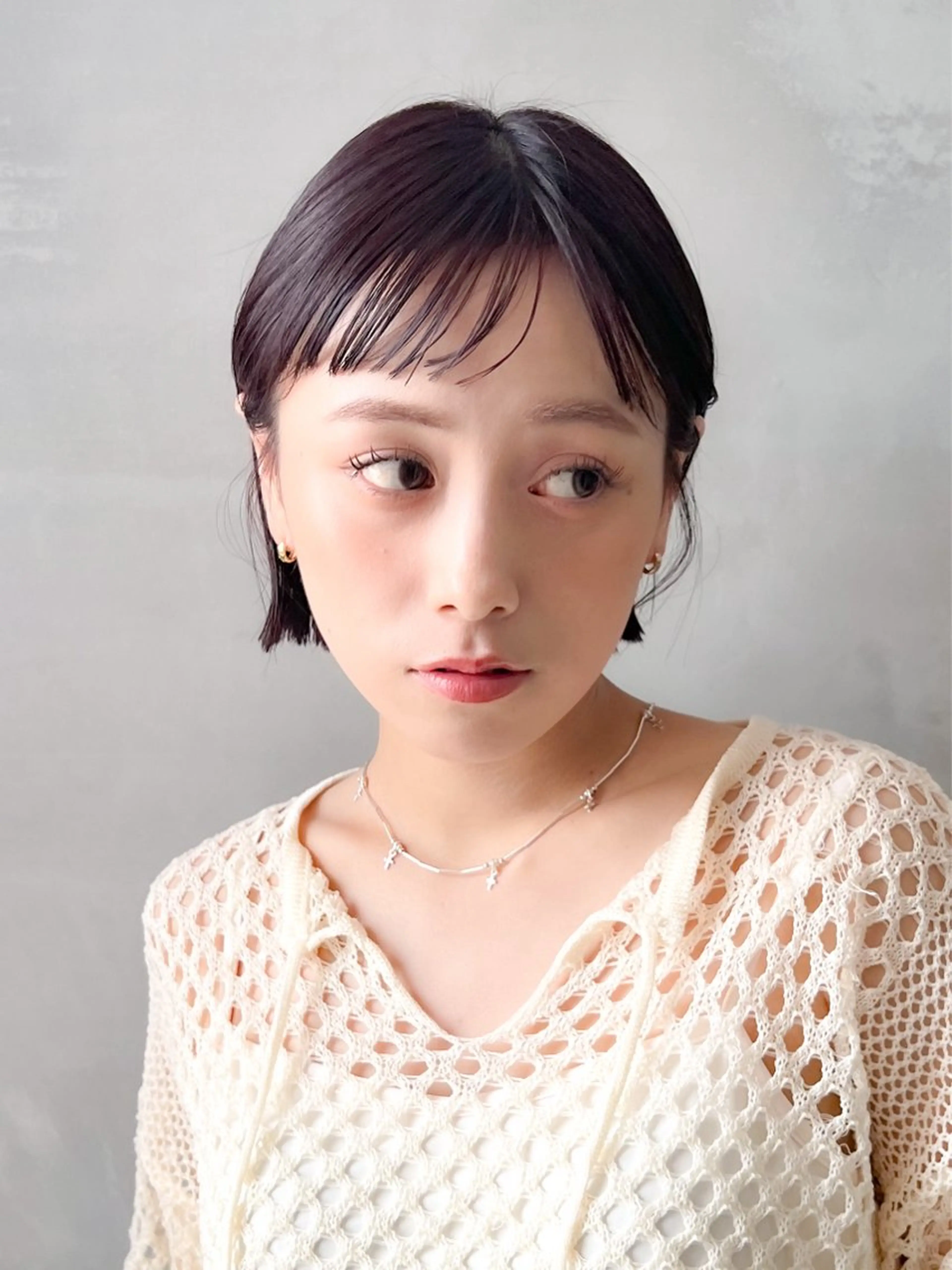 ミディアム カット ヘアカラー トリートメント ボブ/縮毛矯正 髪質改善/もえるのヘアスタイル