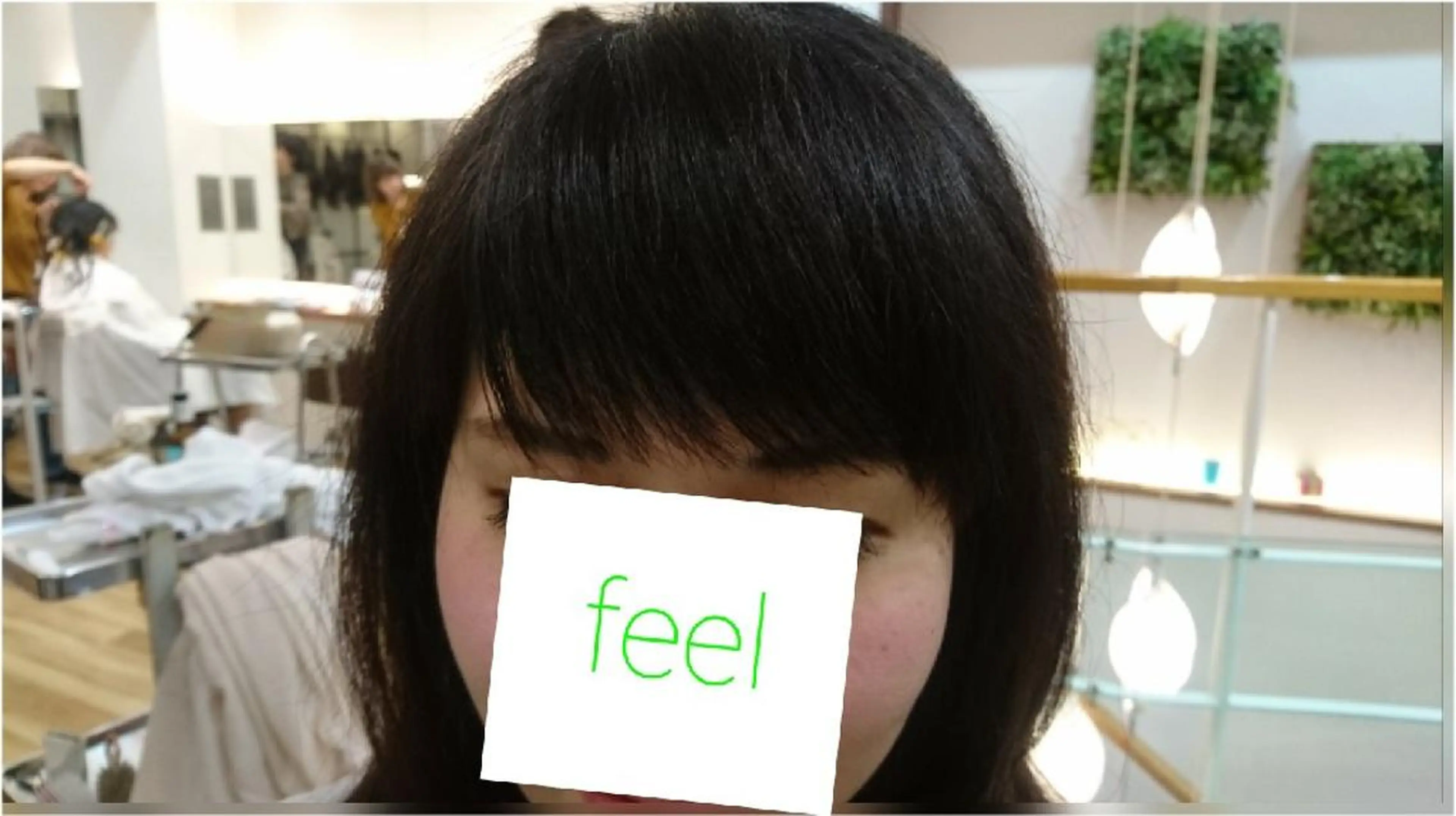 ミディアム シースルーバング kawabe maikoのヘアスタイル