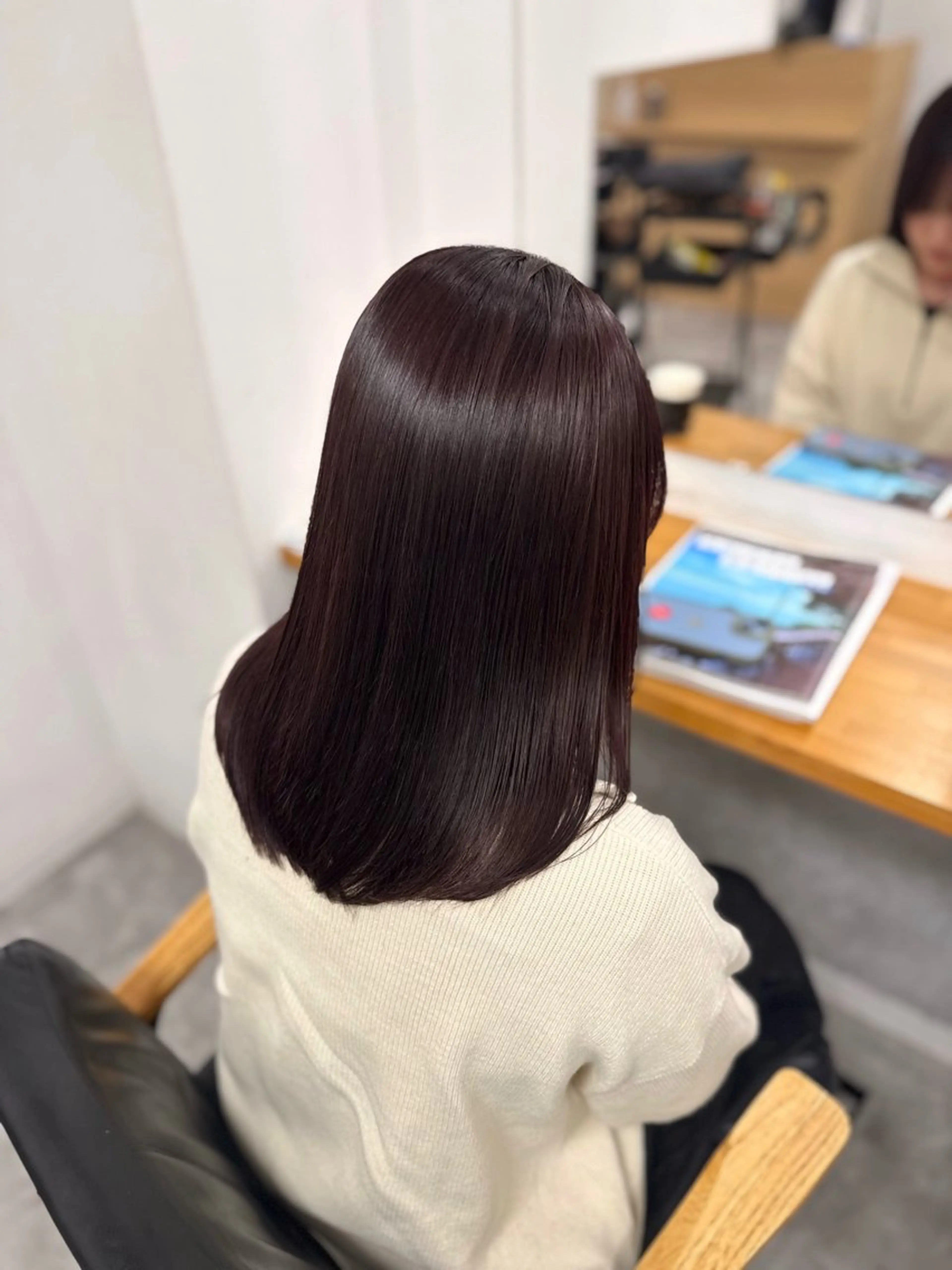 セミロング カラー レッドカラー カット ヘアカラー トリートメント hoNua. ＊Ruri＊のヘアスタイル