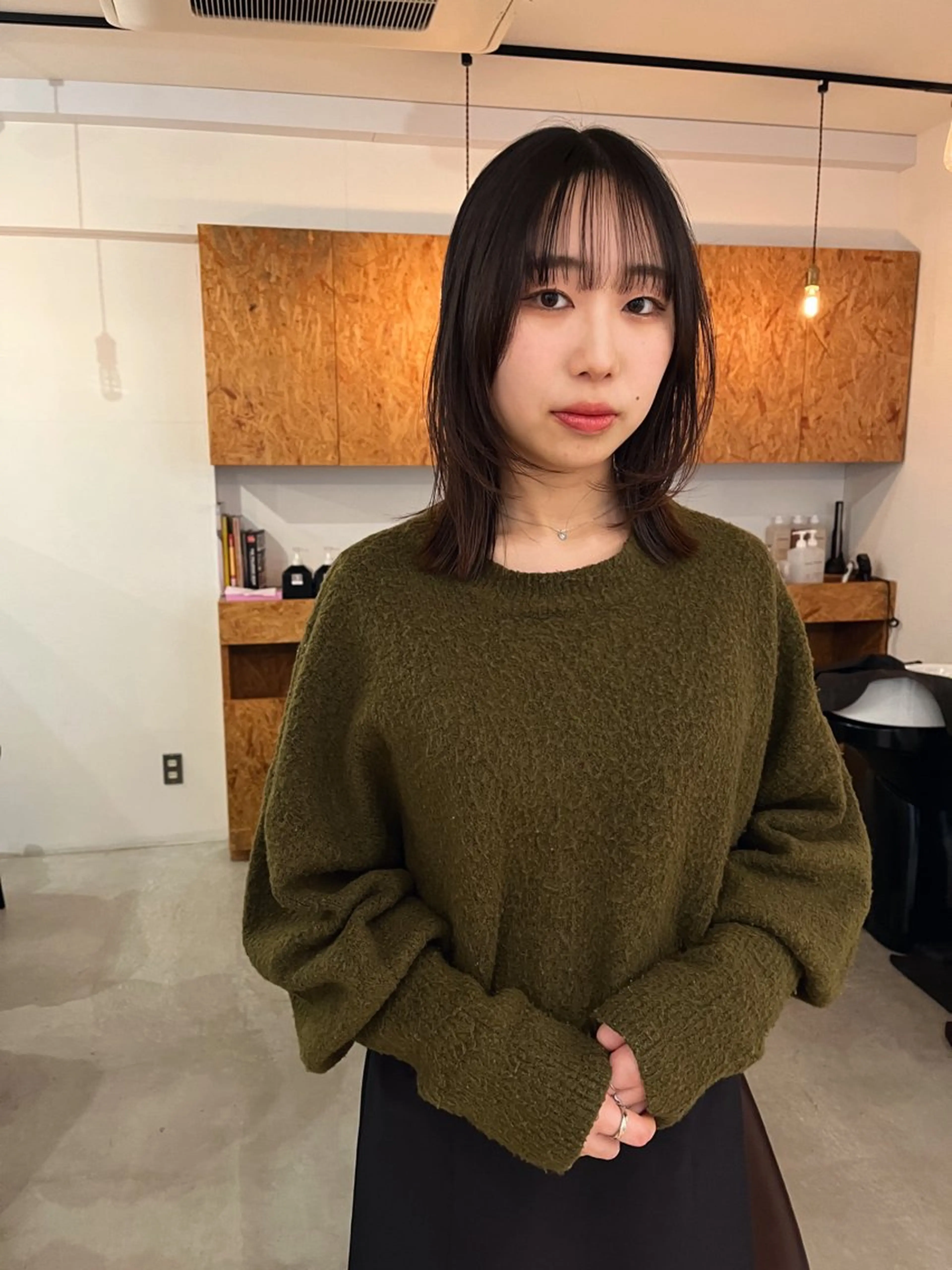 ミディアム レイヤーカット 暖色/パーマ 🌼クニトウメイのヘアスタイル