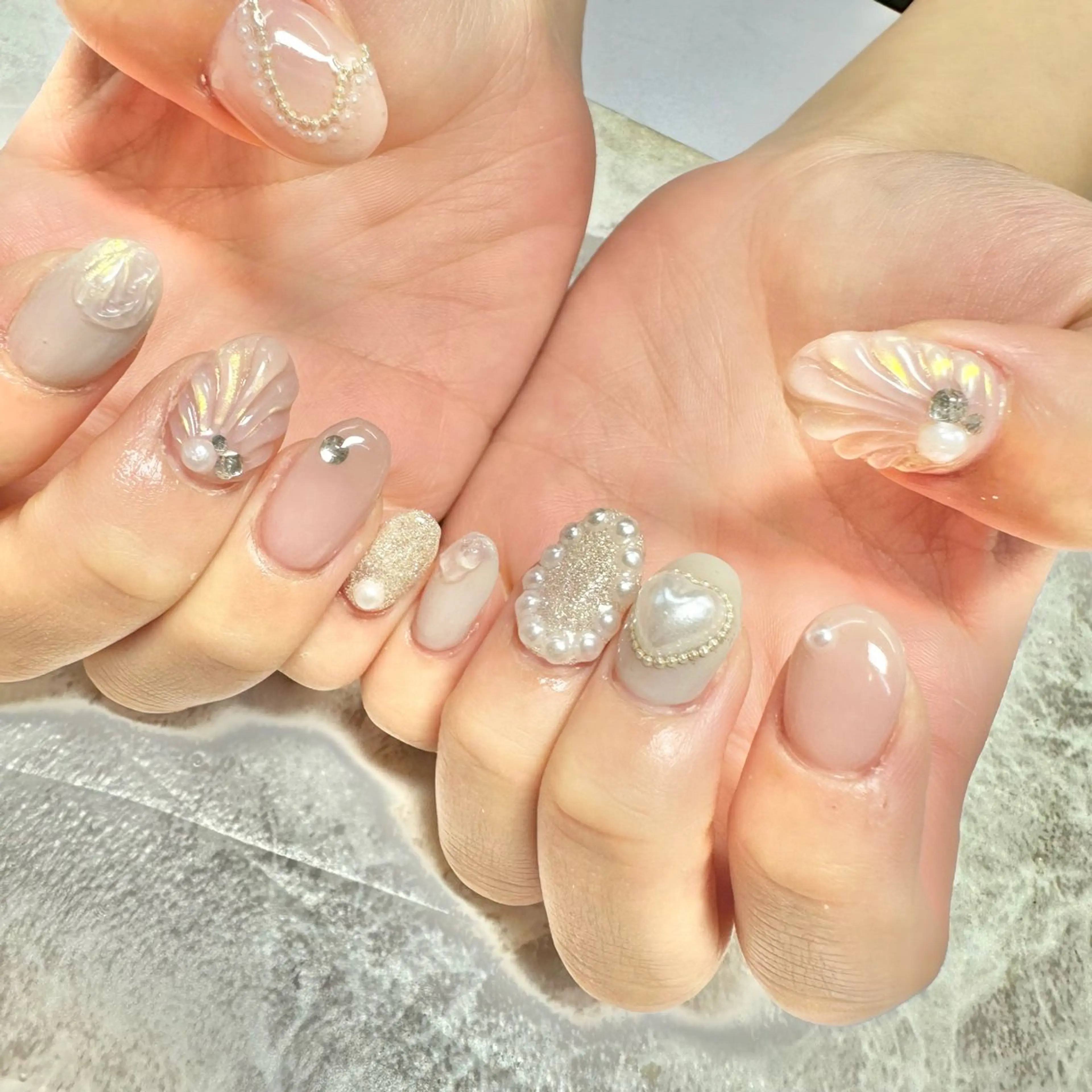 ネイル 韓国ネイル ピンク 夏ネイル 🤎CHARME NAIL🤎のネイルデザイン