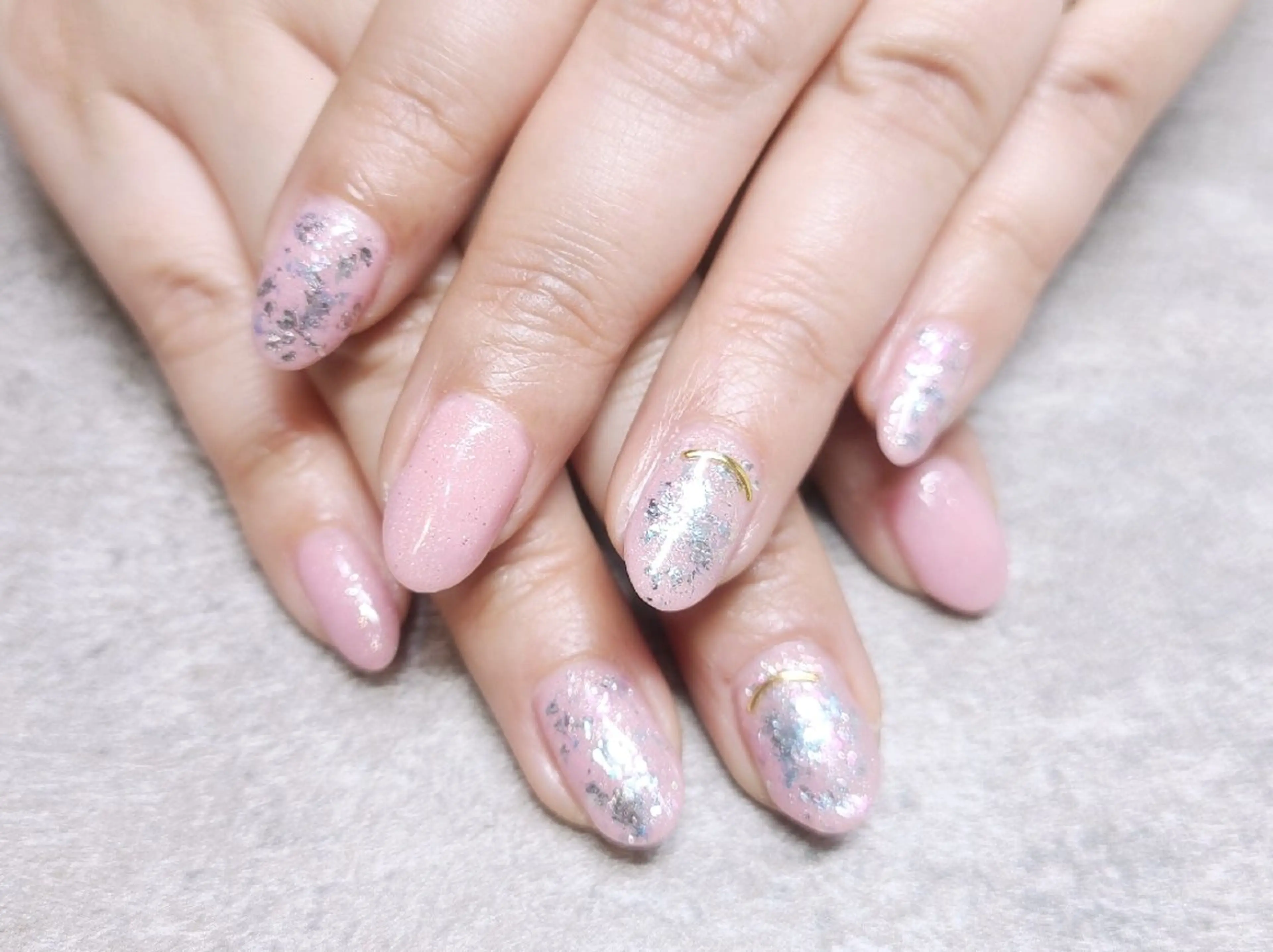 ネイル キラキラネイル ワンカラーネイル ハンドネイル Coquille ネイル　ハセガワのネイルデザイン