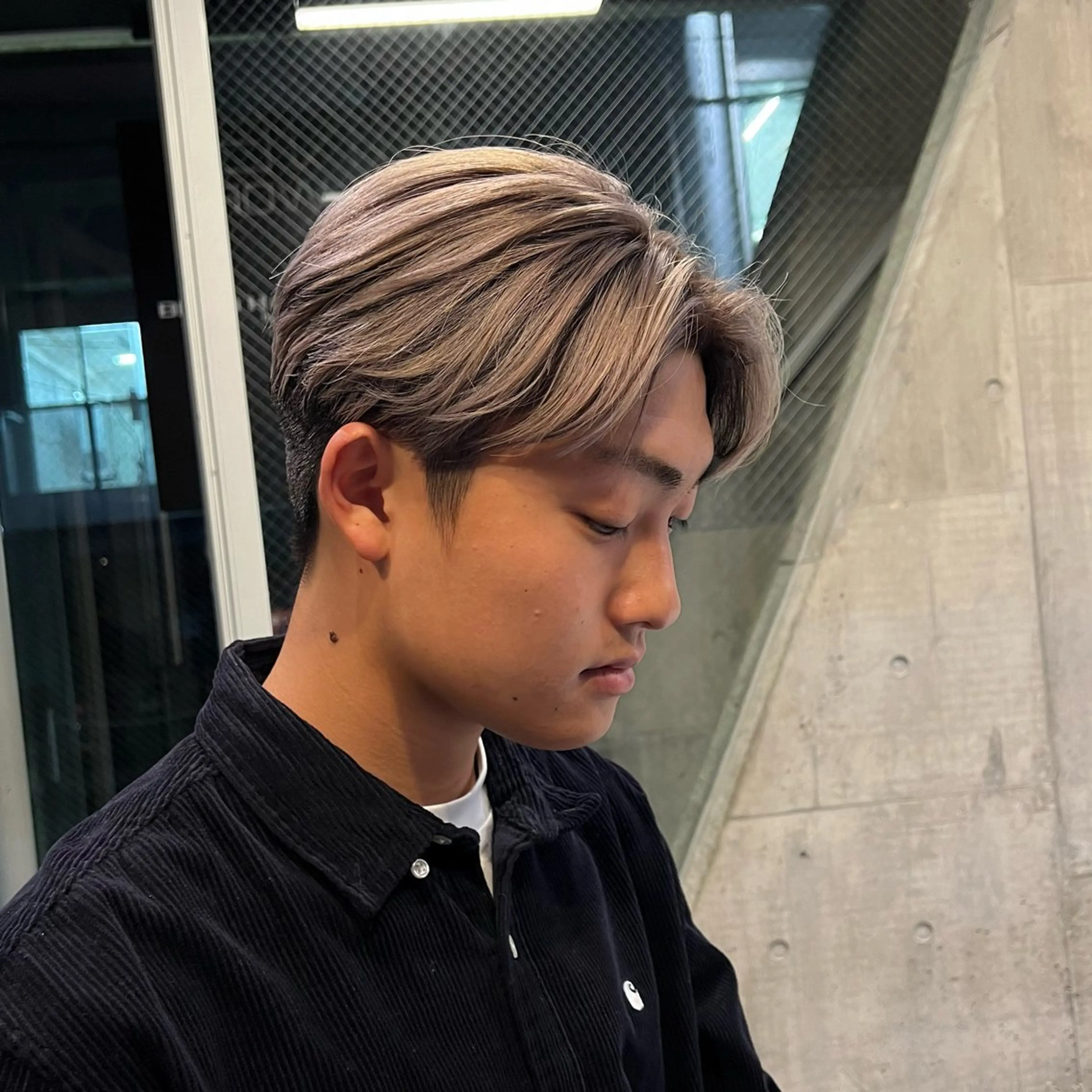 メンズ メンズバレイヤージュ カット ヘアカラー トリートメント メンズ特化/パーマ/ メッシュ/竜成のヘアスタイル