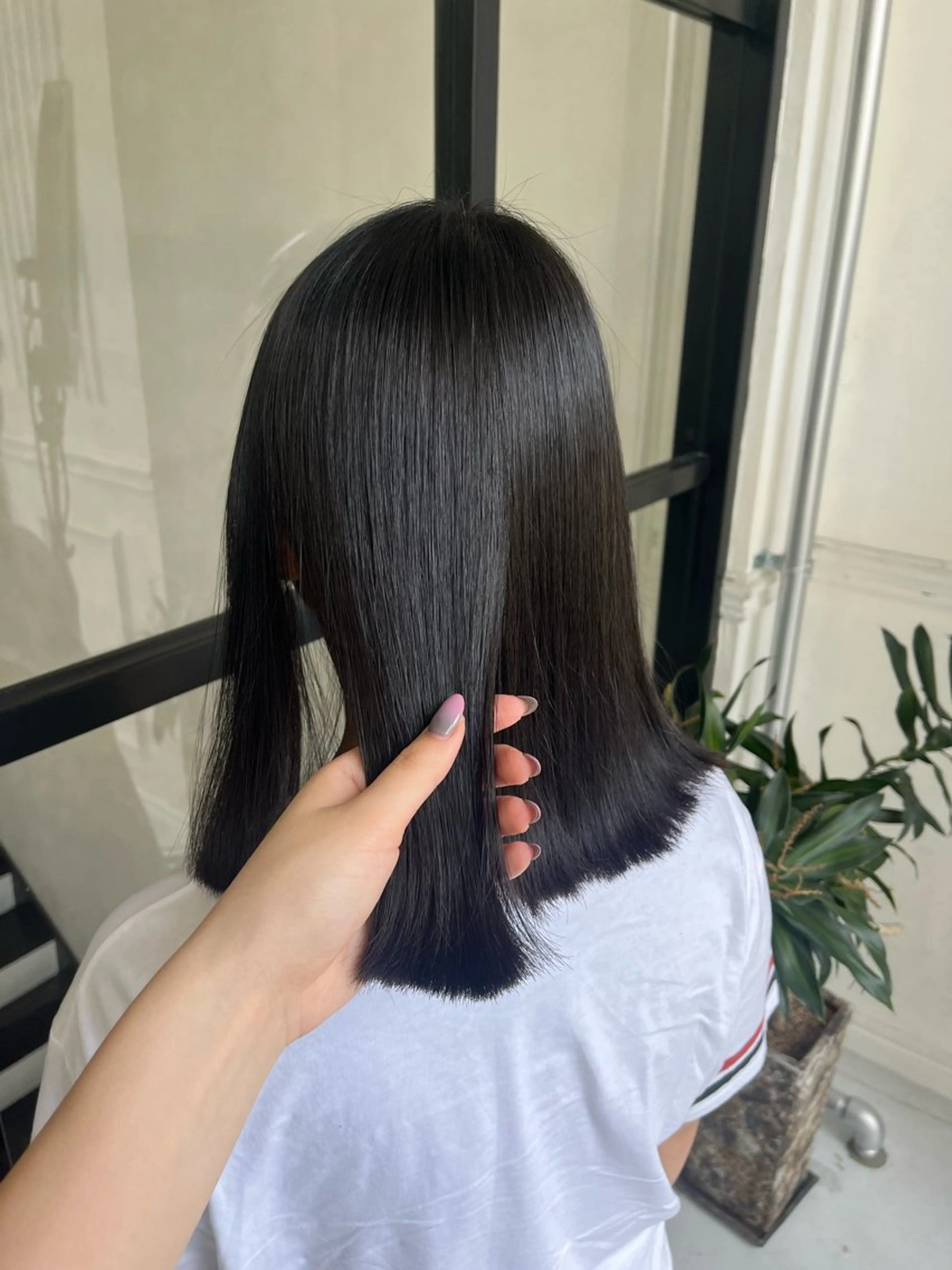 ミディアム パーマ MaisonHALU 梅木琉衣のヘアスタイル