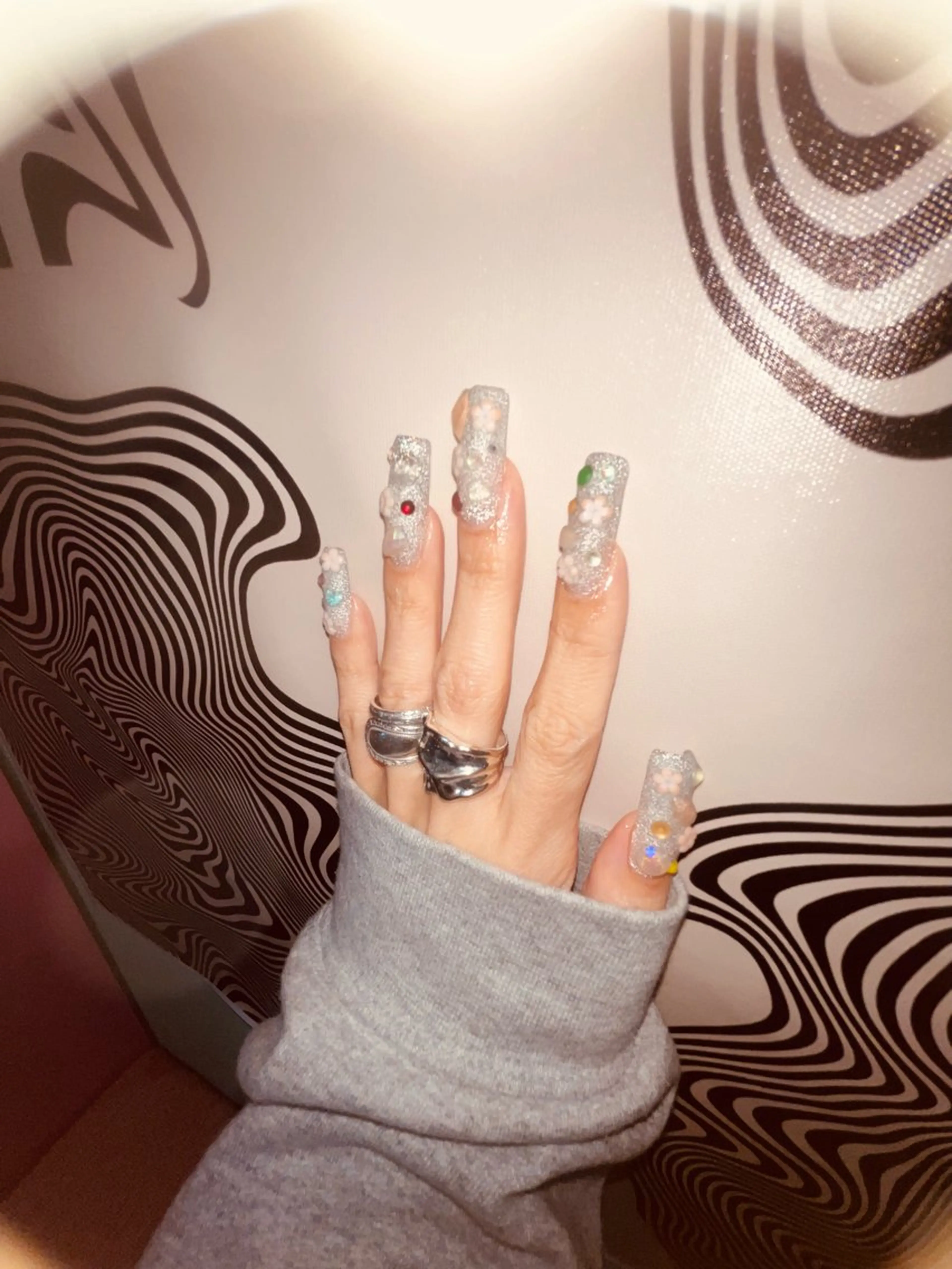 ネイル アートネイル 桜ネイル マットネイル 春ネイル ハンドネイル posa nail モエミのネイルデザイン