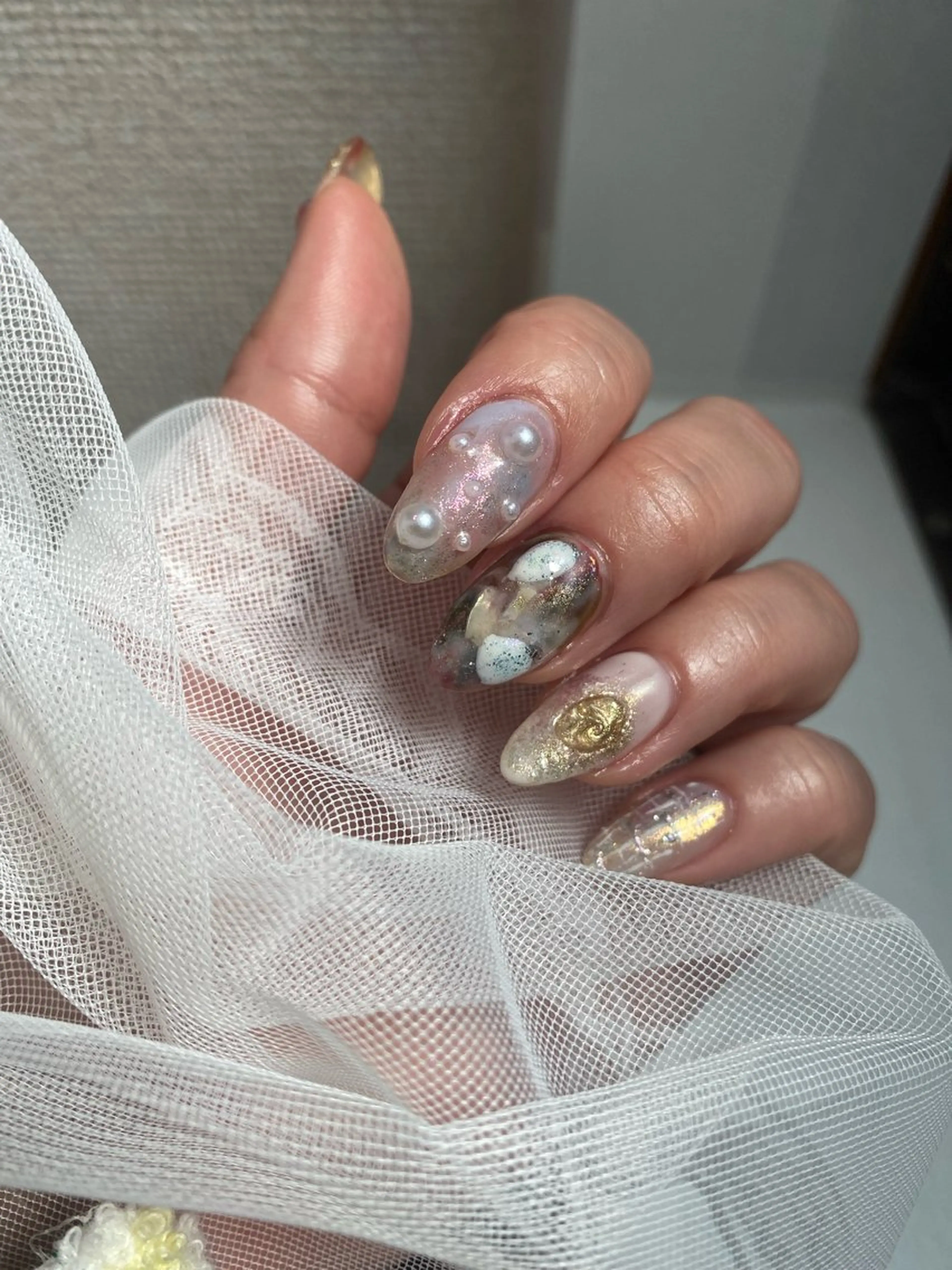 ネイル 持ち込み ニュアンスネイル Nailsalon Charis.yuのネイルデザイン