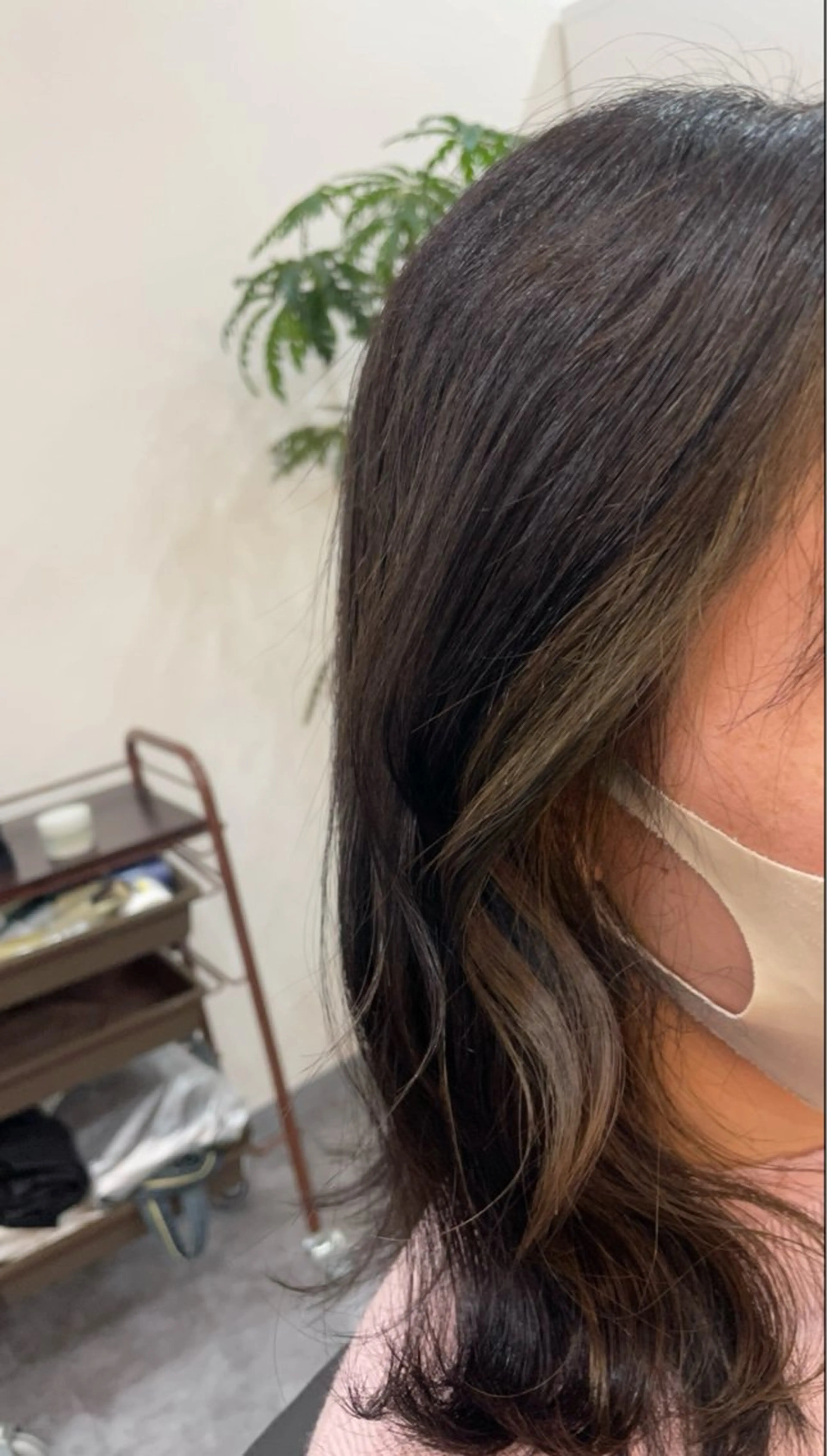 セミロング カラー ブリーチ インナーカラー 縮毛矯正 hair terrace M所属・郡山/透明感カラー /馬場アンドレアのヘアスタイル