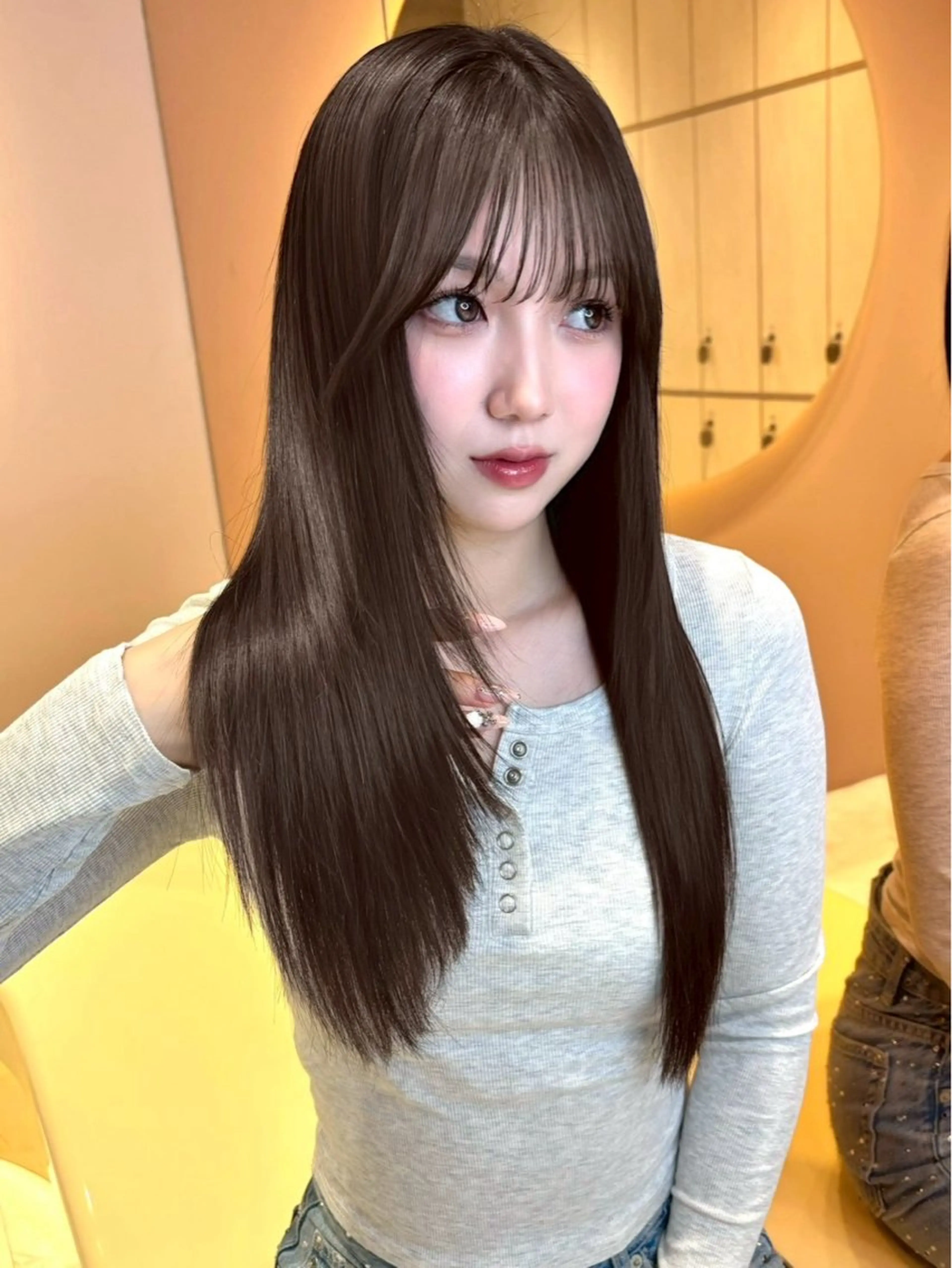 ロング 縮毛矯正 Lond profil 浦和所属・浦和/ハッシュカット /ウルフ/設樂彩乃のヘアスタイル