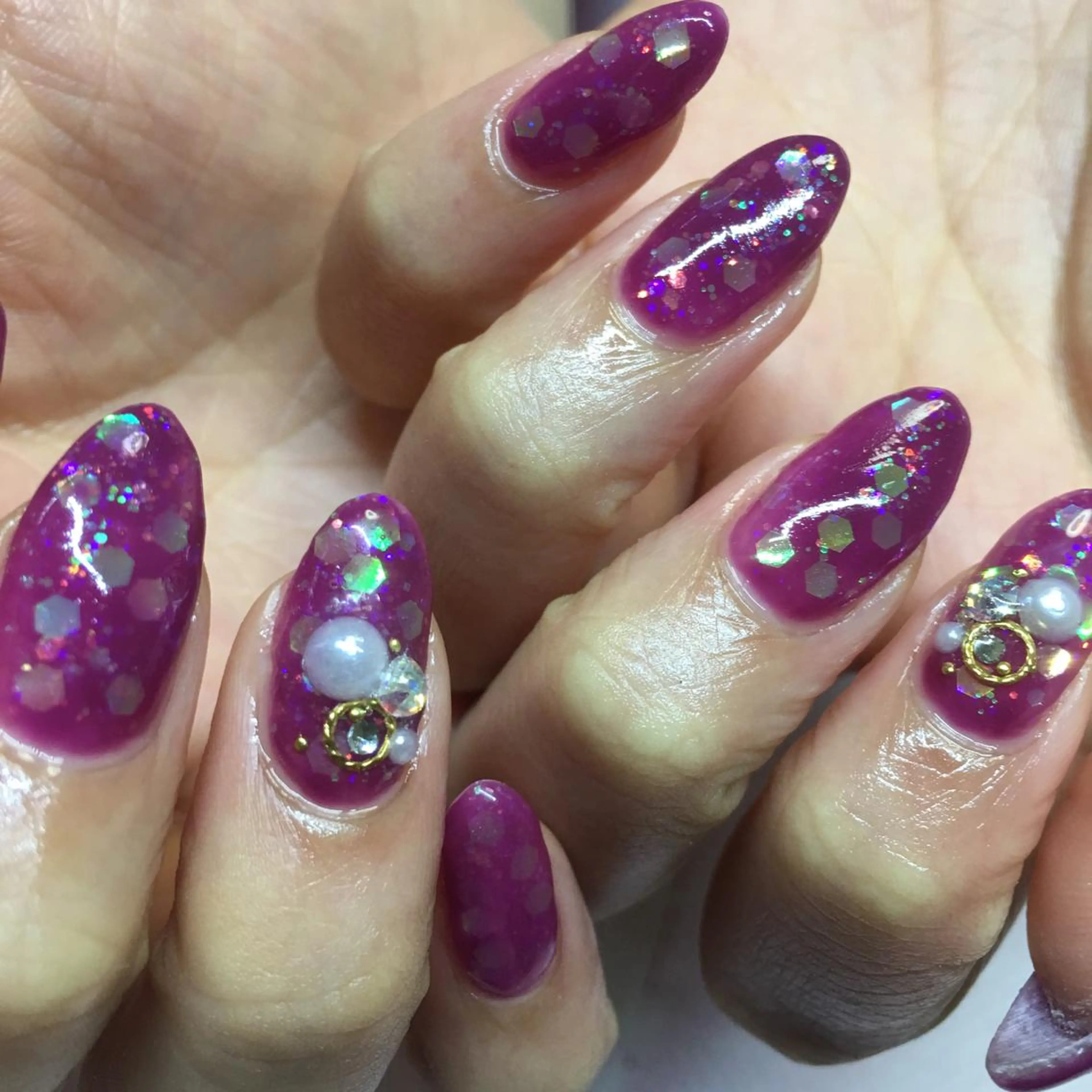 ネイル ラメ(グリッター) ワンカラーネイル Nail Salon espritのネイルデザイン