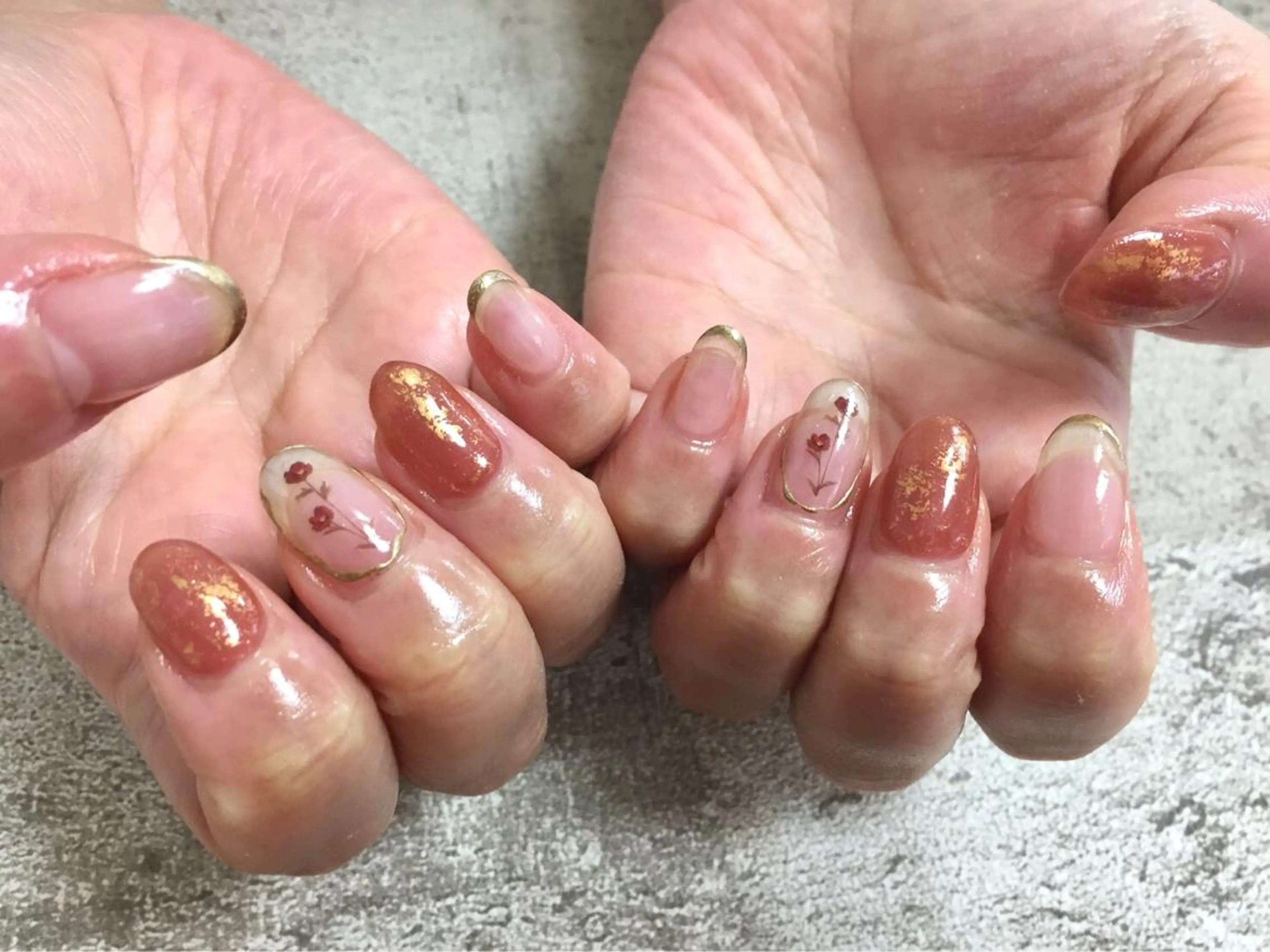 ネイル 春ネイル ハンドネイル Mogu nail 二子玉川のネイルデザイン