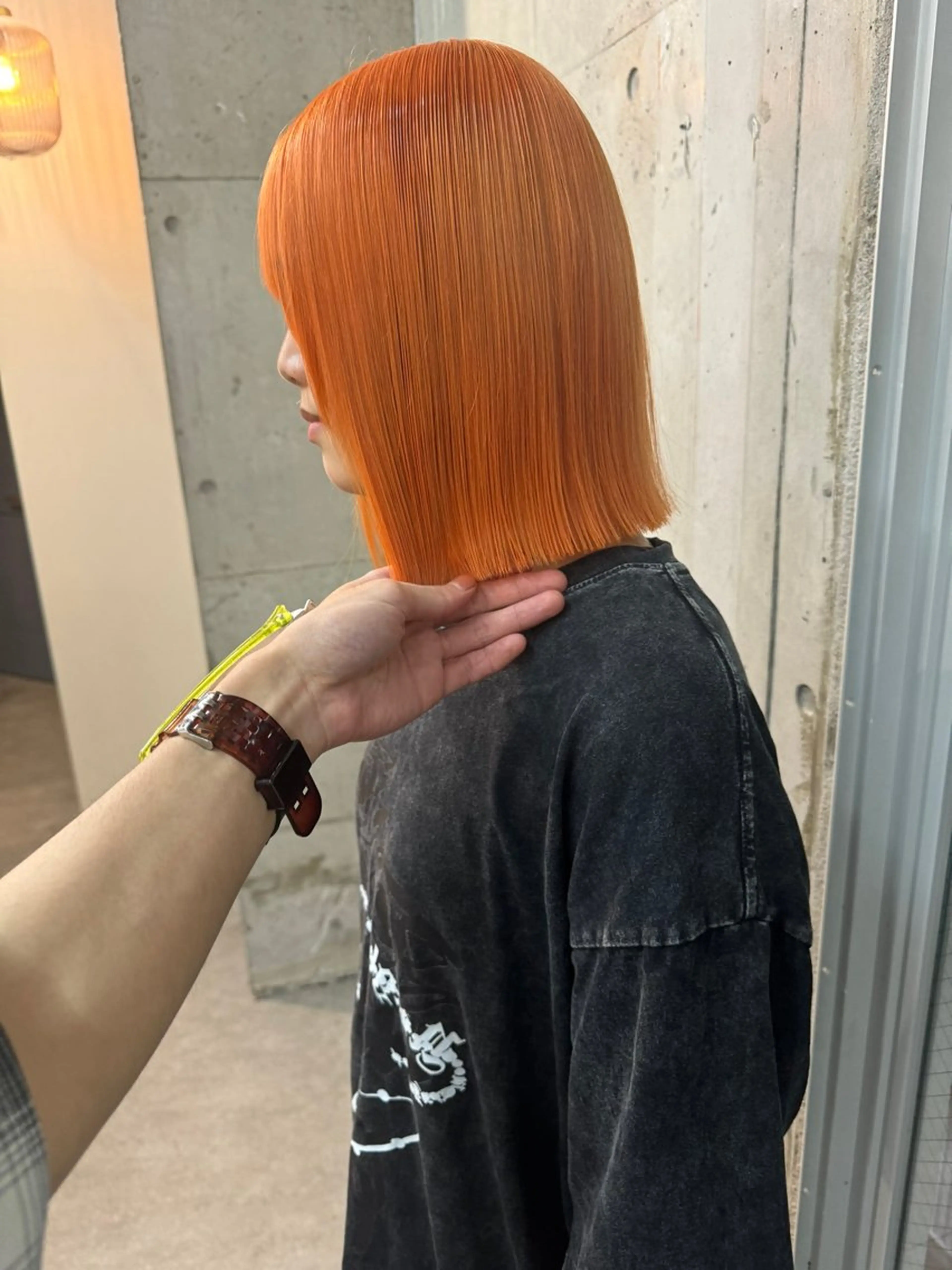 ミディアム 有人/バレイヤージュ /シャドールーツのヘアスタイル