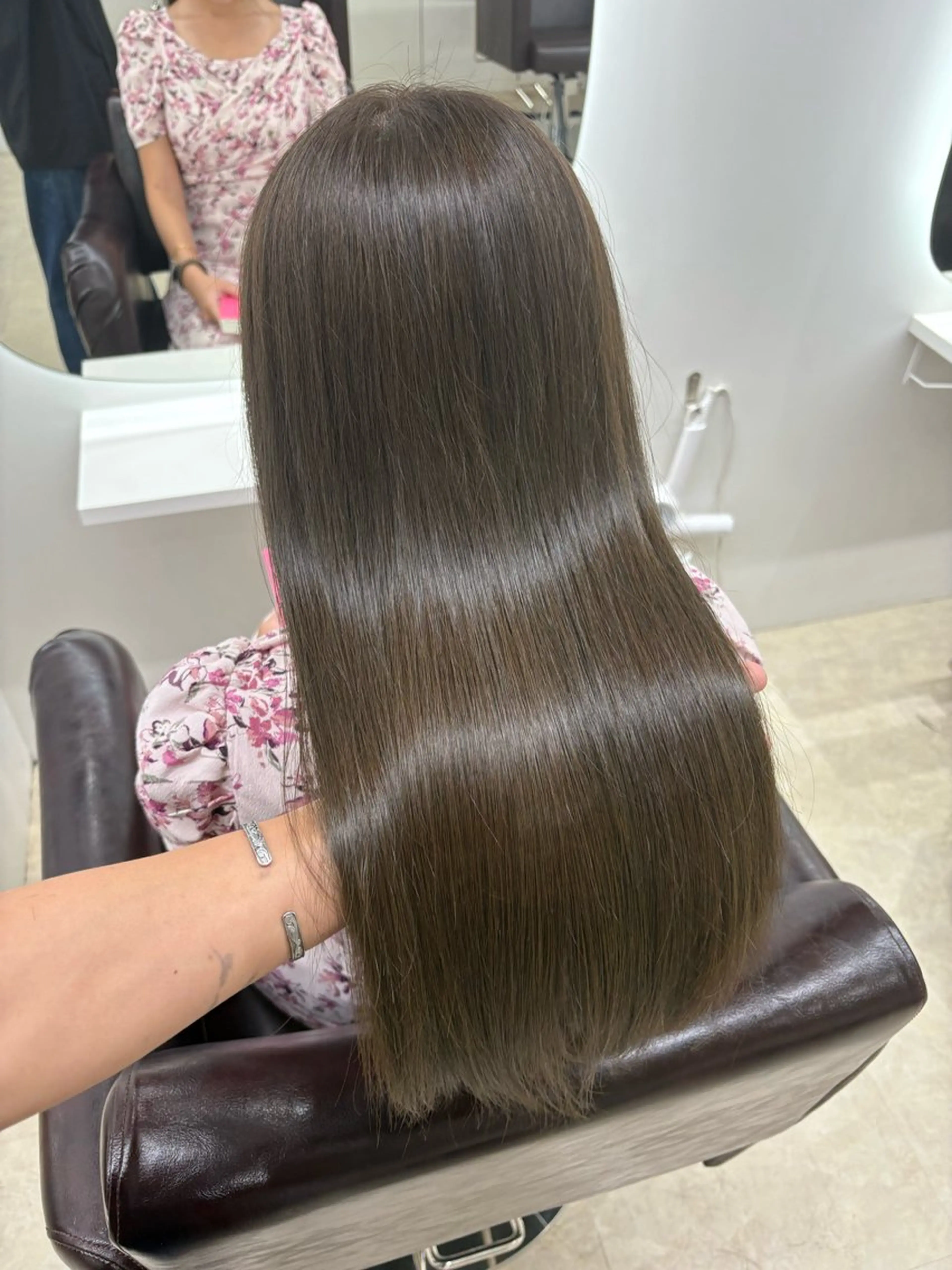 ロング カラー ヘアカラー 縮毛矯正 新宿/韓国ヘア/ 髪質改善ストレートのヘアスタイル