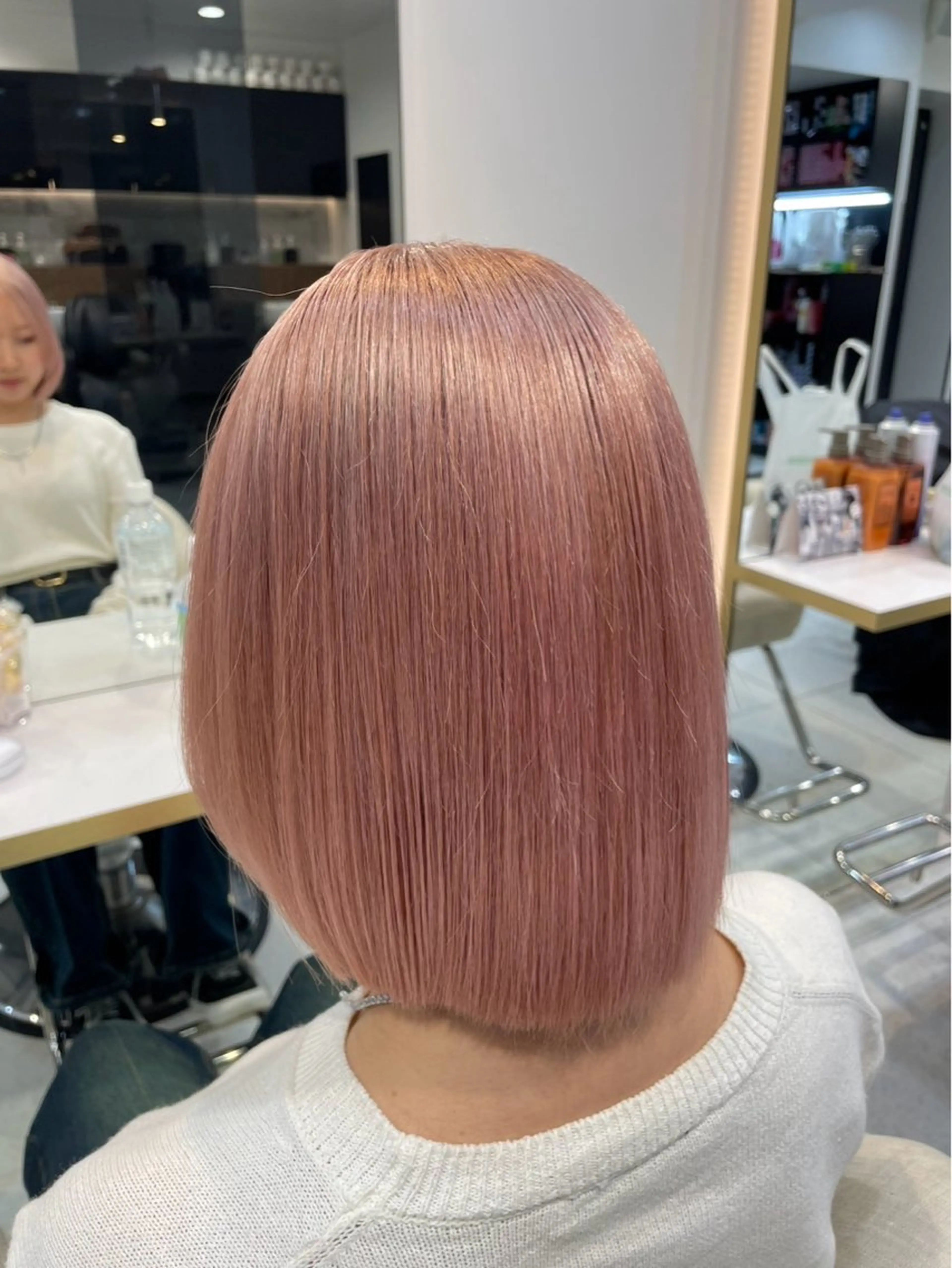 ミディアム カラー シールエクステ ベージュカラー ブリーチ ケアブリーチ 透明感カラー ヘアカラー ハイトーン/髪質改善 🦋KASUGA🖤のヘアスタイル