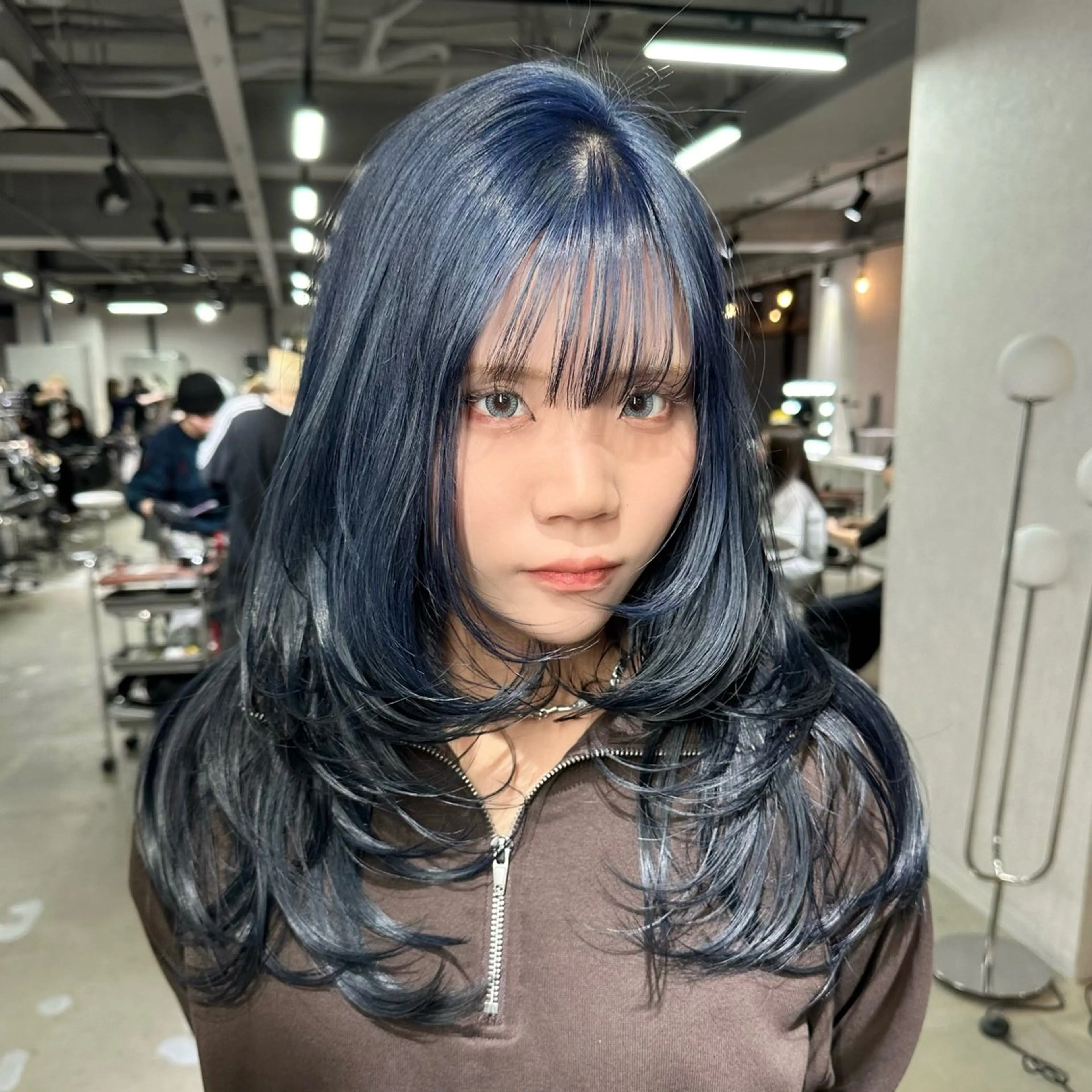 セミロング ケアカラー ボブ 髪質改善 レイヤーカット トリートメント カット ヘアカラー トリートメント 艶髪カラー/レイヤ ー支持No.1renのヘアスタイル