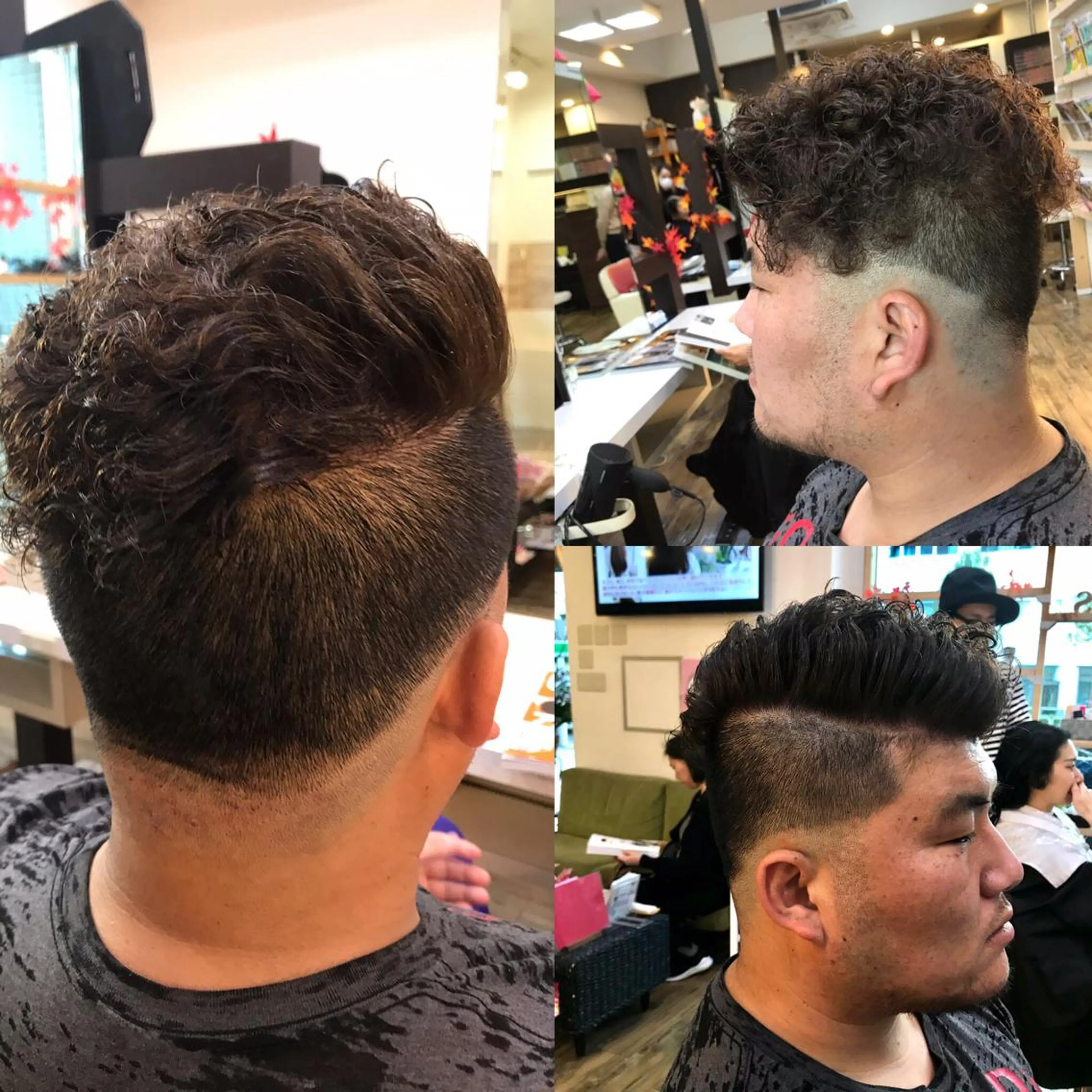 ショート パーマ メンズ フェードカット メンズパーマ 赤羽、髪質改善サロン 吉野リョウスケのヘアスタイル