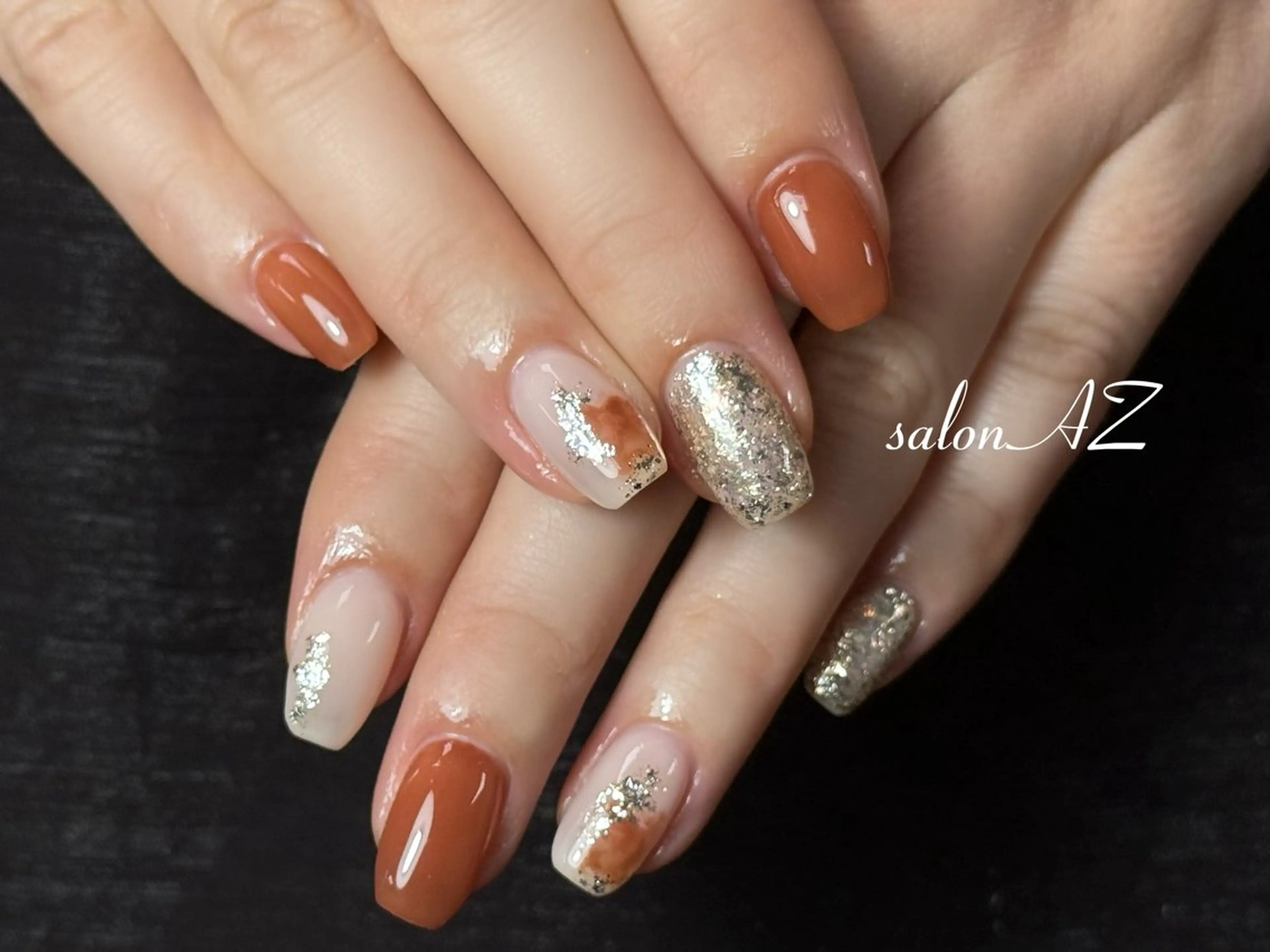 ネイル アートネイル 長さ出し フットネイル フレンチネイル ジェルネイル ハンドネイル Salon  AZ所属・salon AZ jr．ネイリストのネイルデザイン