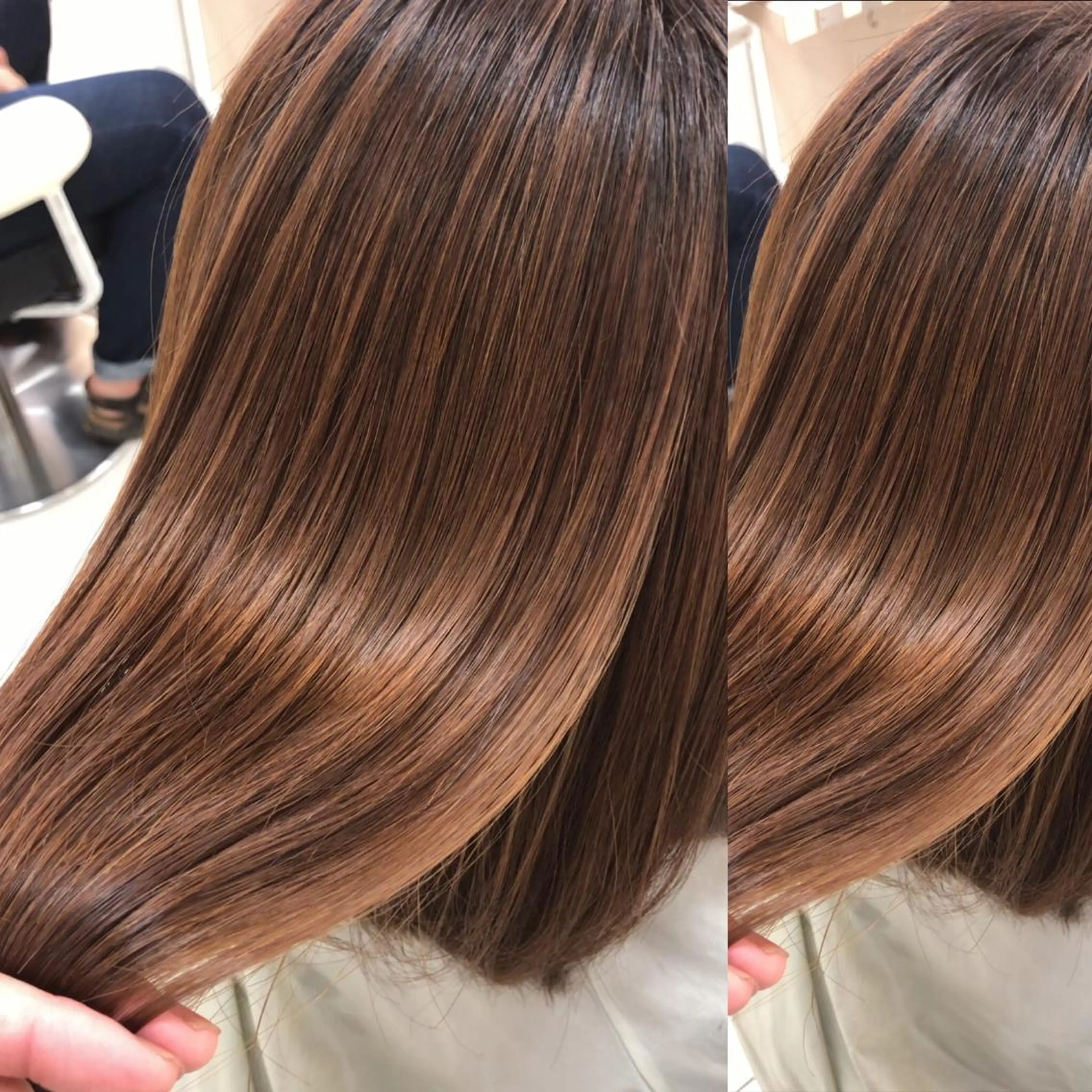 ロング アッシュ 学生 レイヤーカット 縮毛矯正 トリートメント Ash 山田 勇太のヘアスタイル