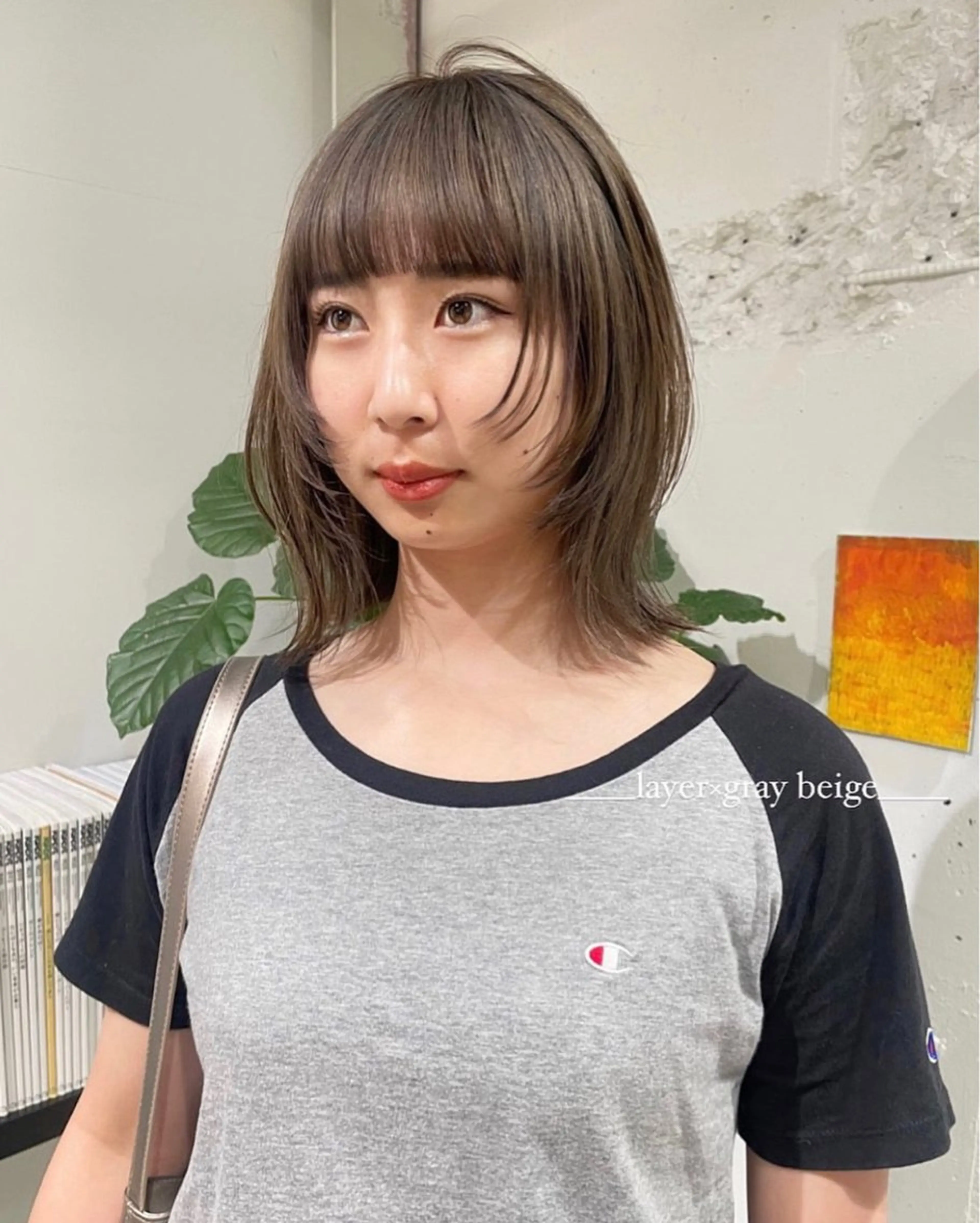 ミディアム カラー カット ヘアカラー ウルフ/似合わせ レイヤー/RIHOのヘアスタイル