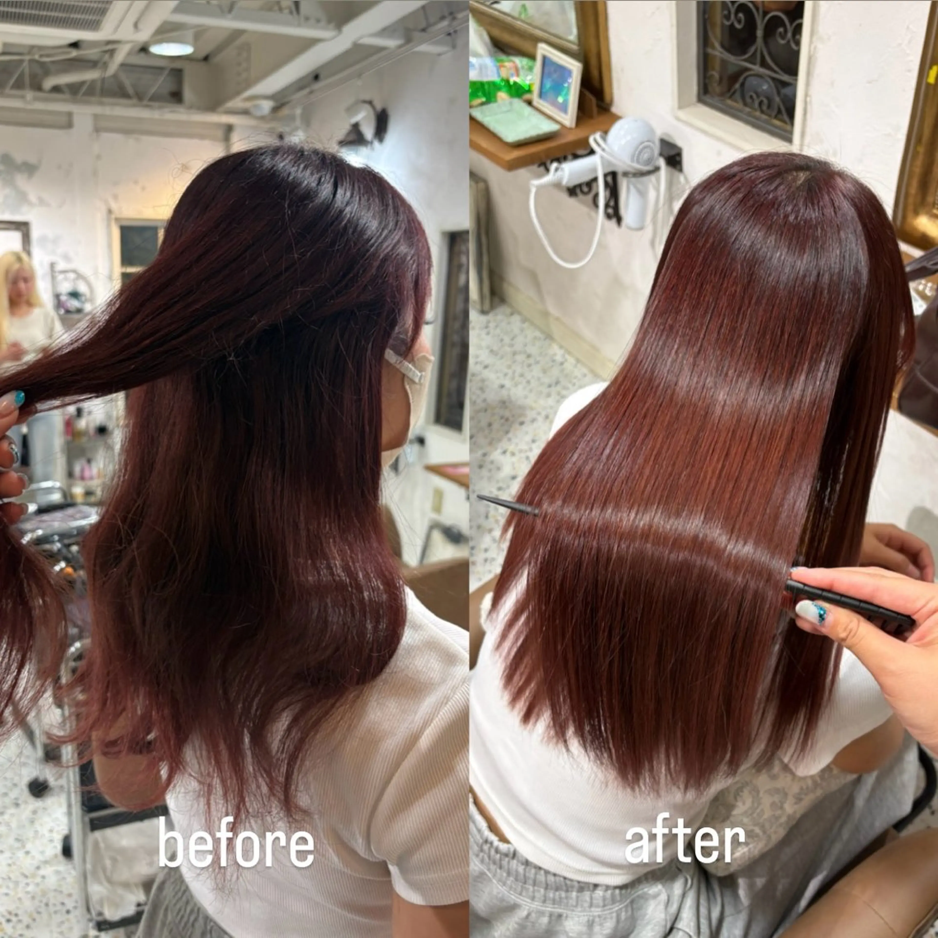 ミディアム カット 縮毛矯正 🫧縮毛矯正🫧 yuriのヘアスタイル