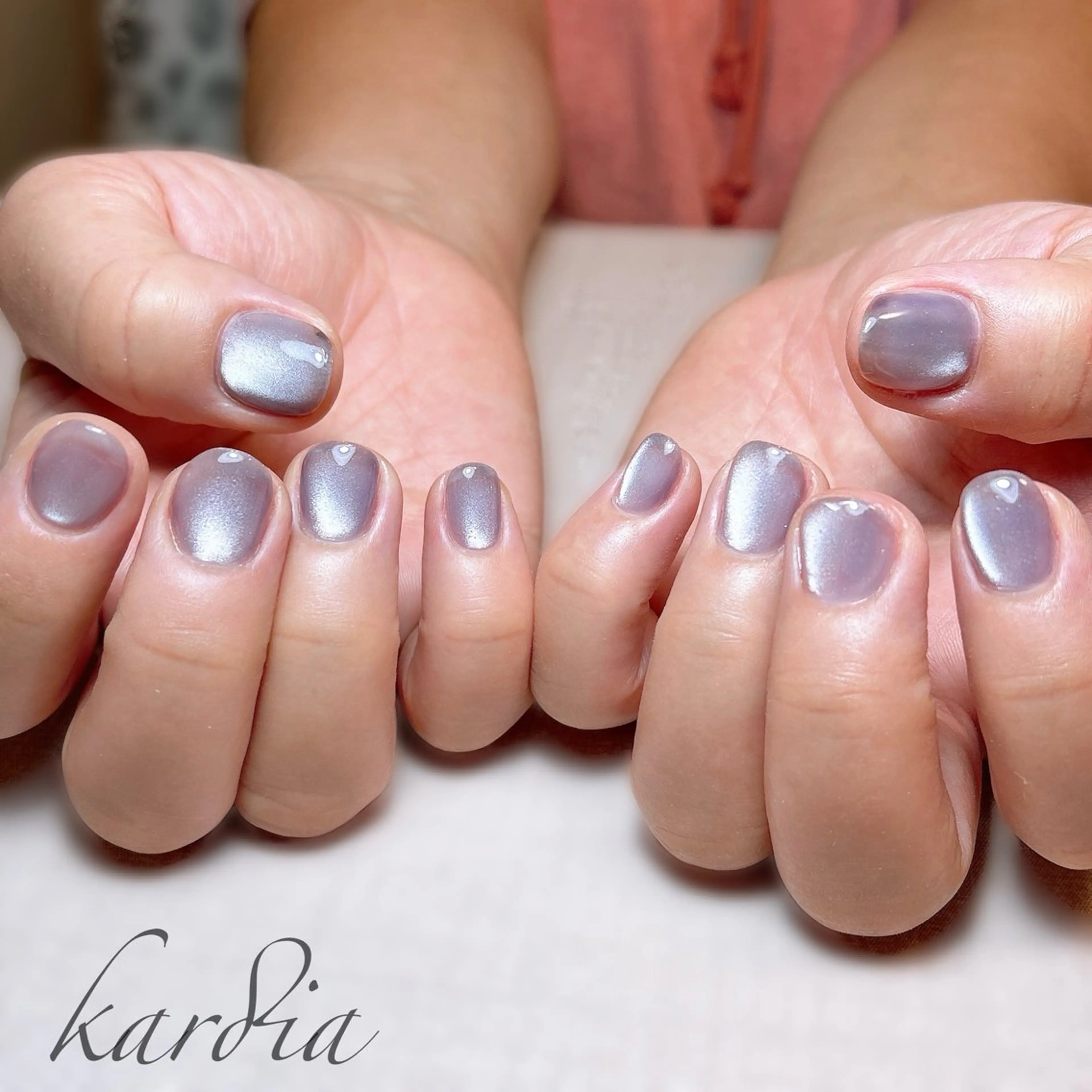 ネイル ハンドネイル καρδιά -ｶﾙﾃﾞｨｱ-のネイルデザイン