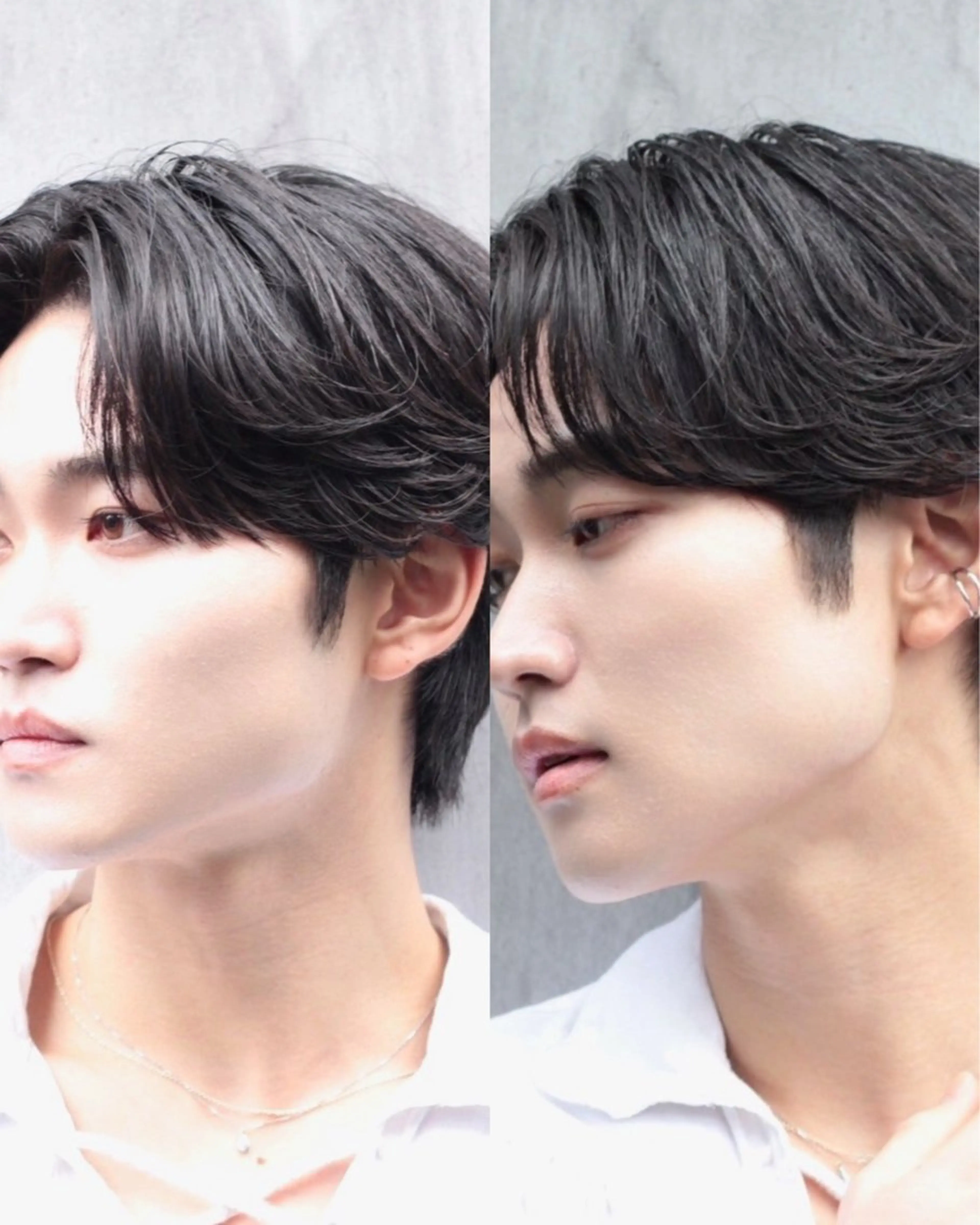 パーマ ヘアアレンジ メンズ カット パーマ ヘアセット Ryo横浜韓国ヘア/ ハイトーン/縮毛矯正のヘアスタイル