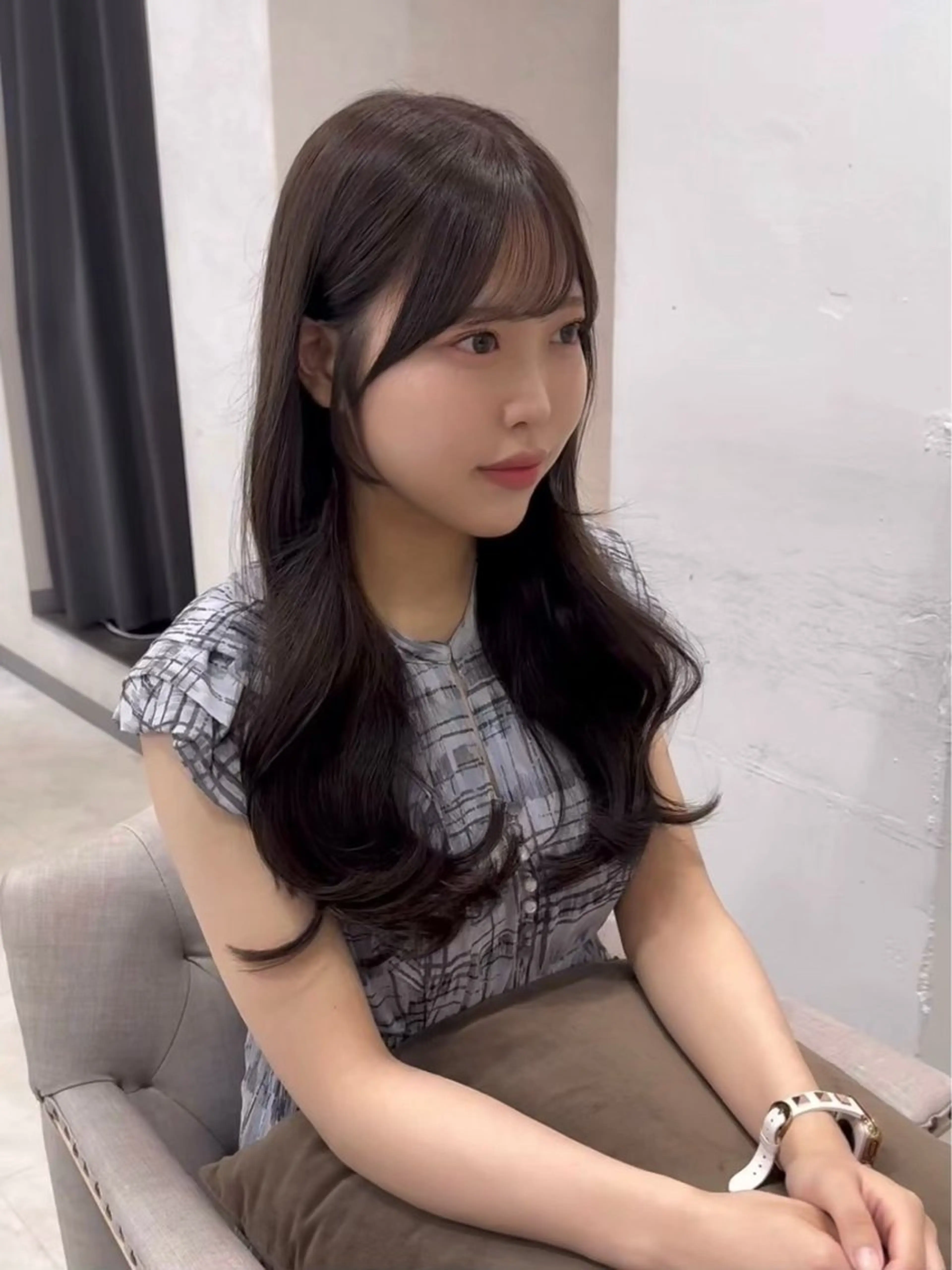 ロング 三宮/レイヤーカット /髪質改善/縮毛矯正のヘアスタイル